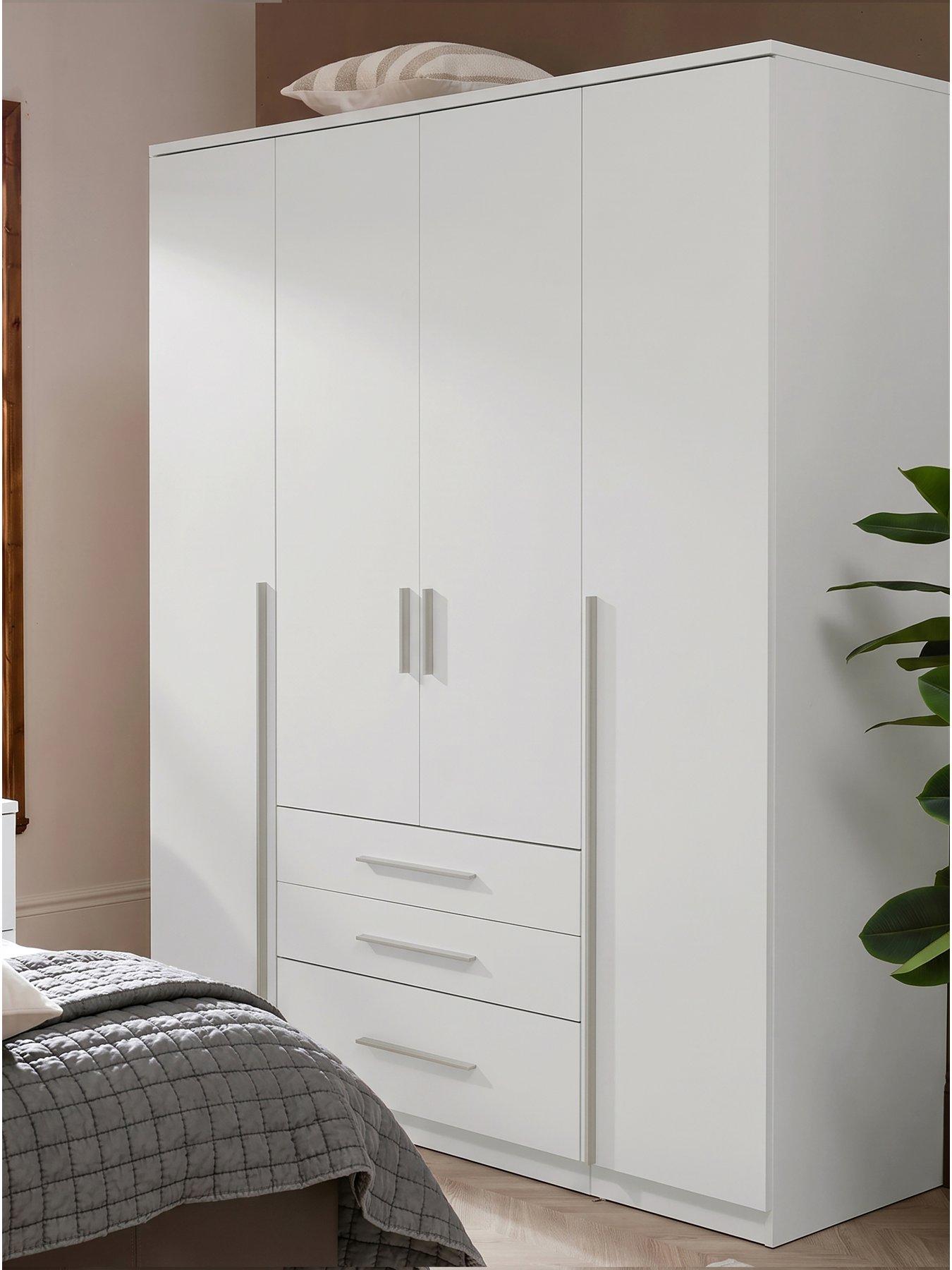Image 3 of 7 of The Very Collection Murcia 4 Door,&nbsp;3 Drawer Combi Wardrobe - White
