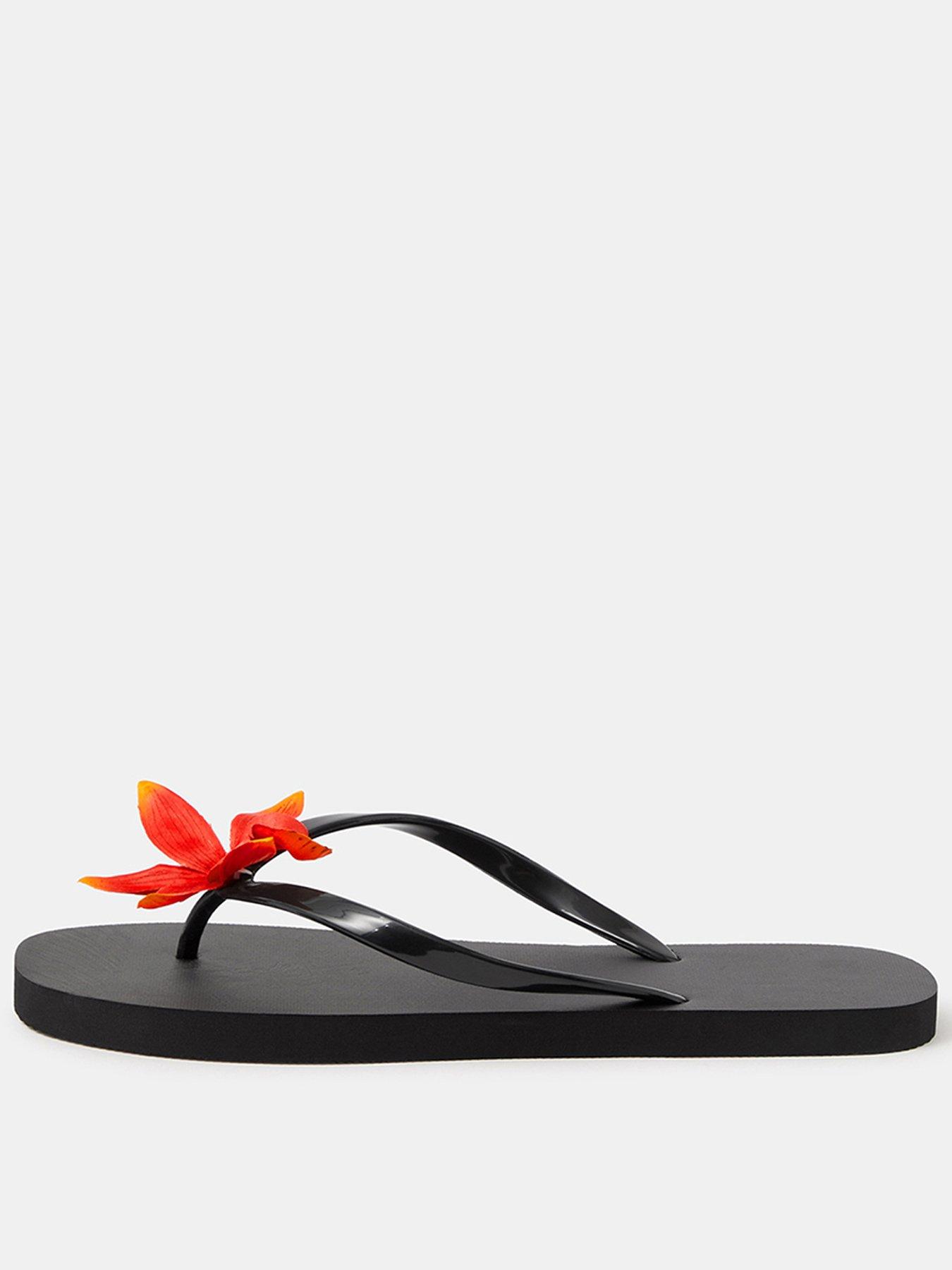 Accessorize Tropical Flower Flip Flops