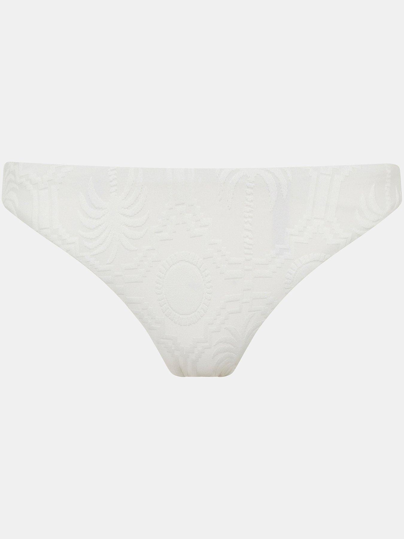 Image 4 of 4 of Accessorize White Jacquard Gold Trim