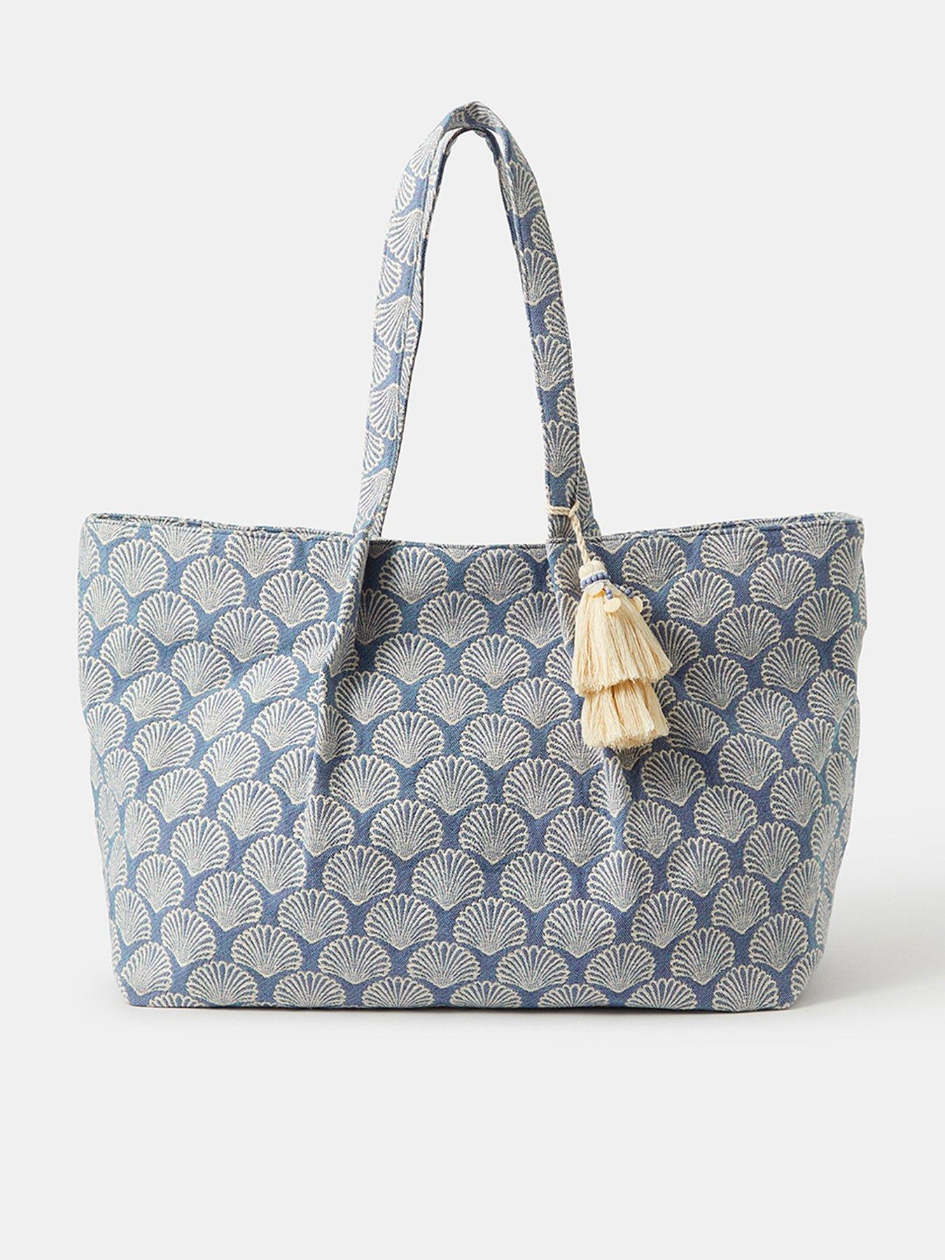 Accessorize Shell Print Weekend Bag - Blue | Very