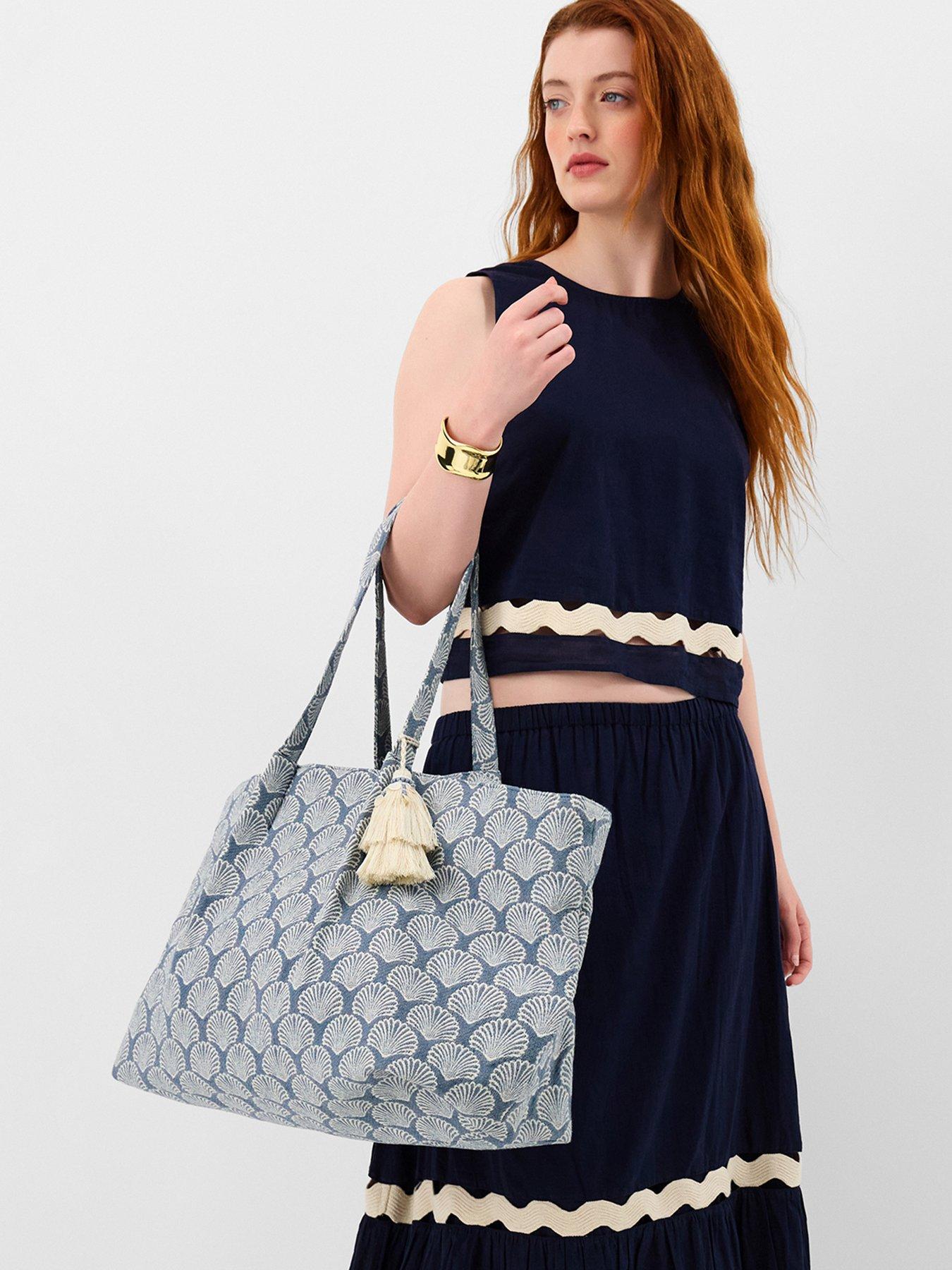 Accessorize Shell Print Weekend Bag - Blue | Very