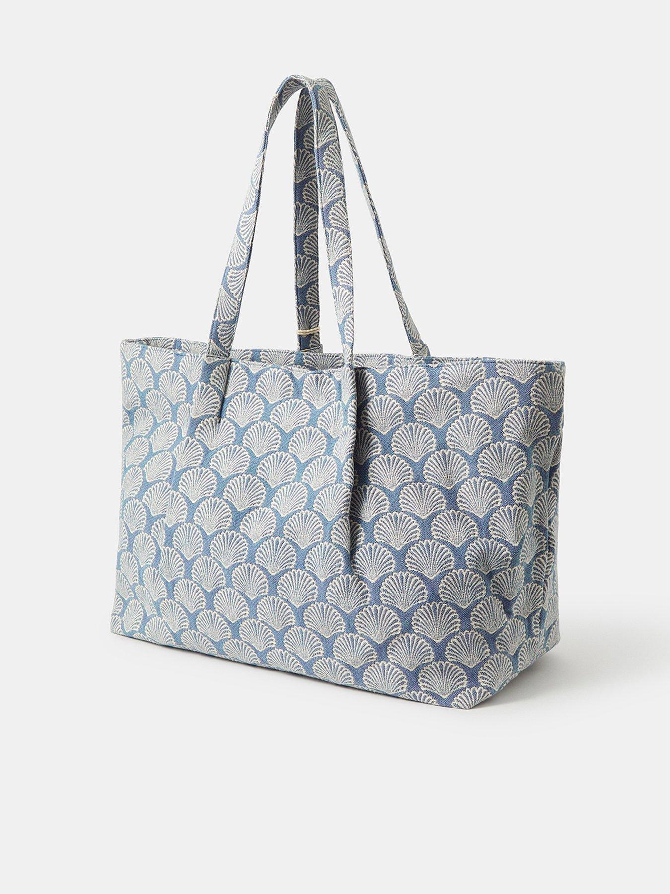 Accessorize Shell Print Weekend Bag - Blue | Very