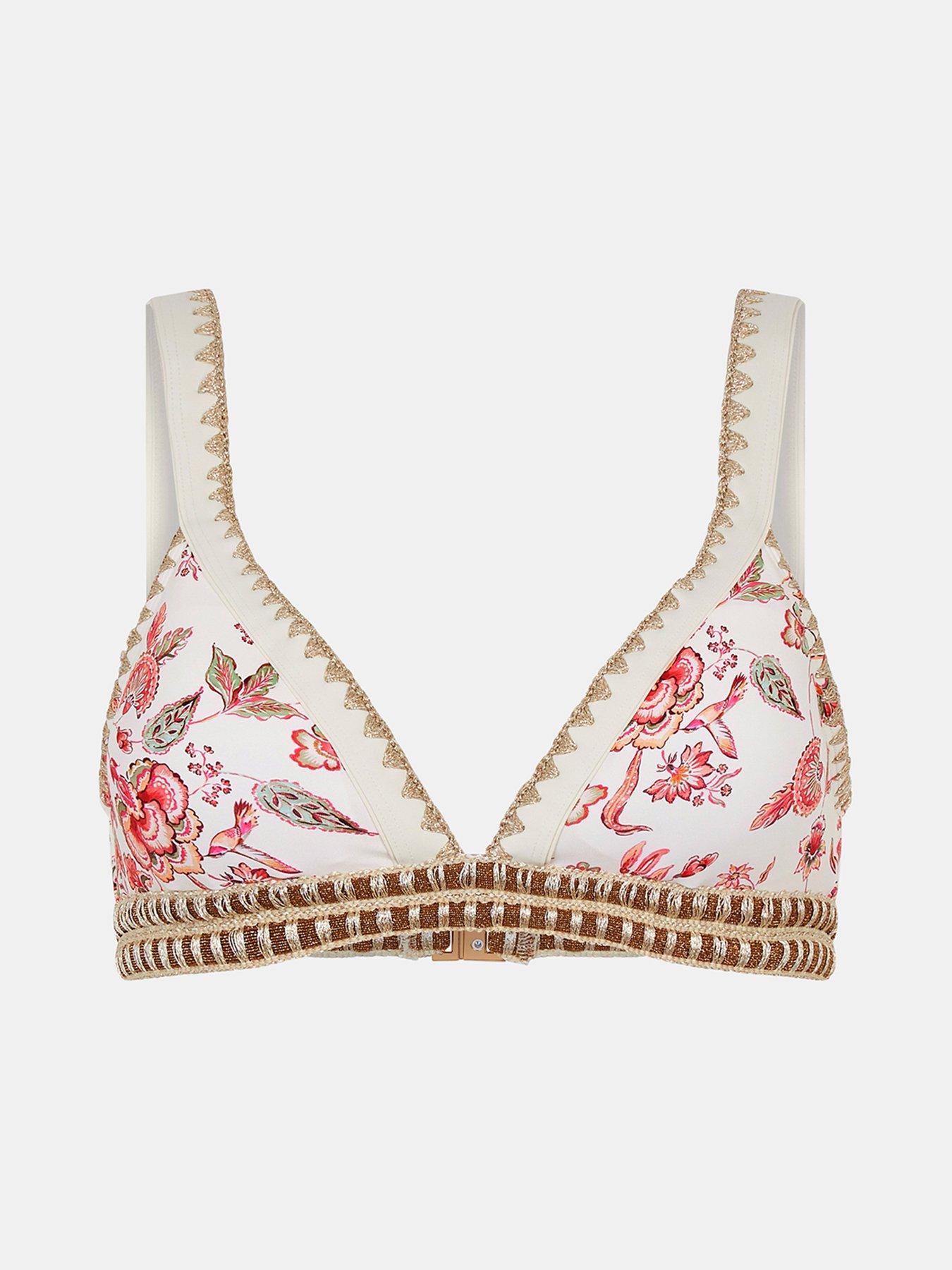 Image 5 of 5 of Accessorize Floral Elastic Bikini Top