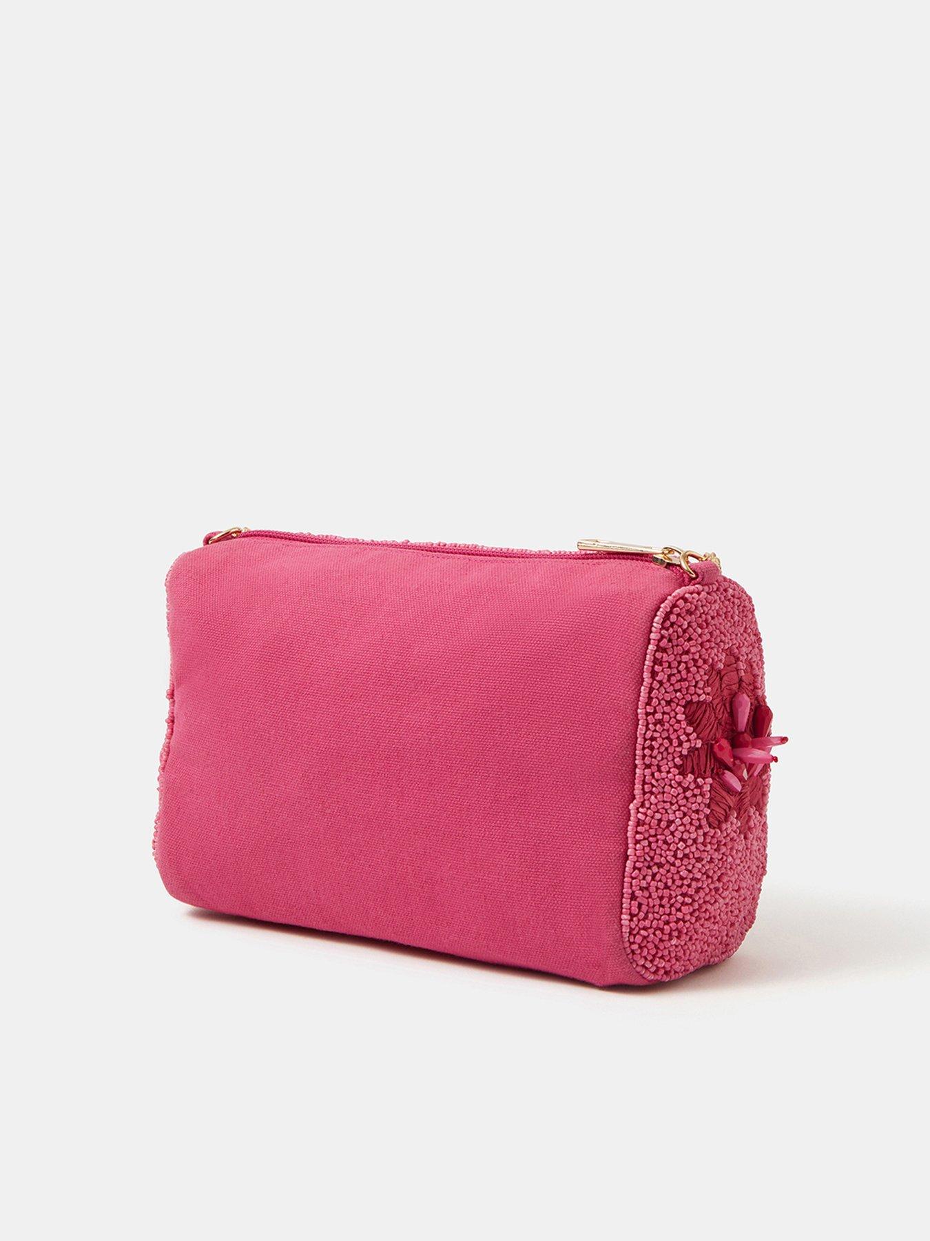 Image 3 of 5 of Accessorize Floral Bead Embellished Bag - Pink
