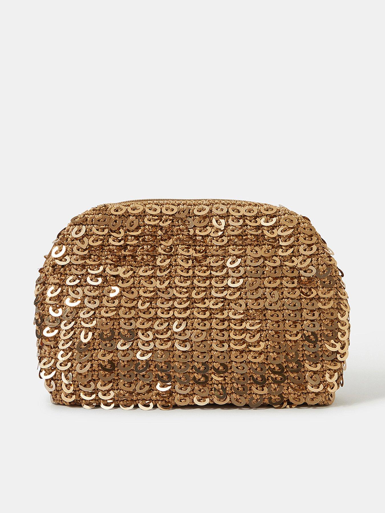 Image 1 of 4 of Accessorize Sequin Weave Clutch