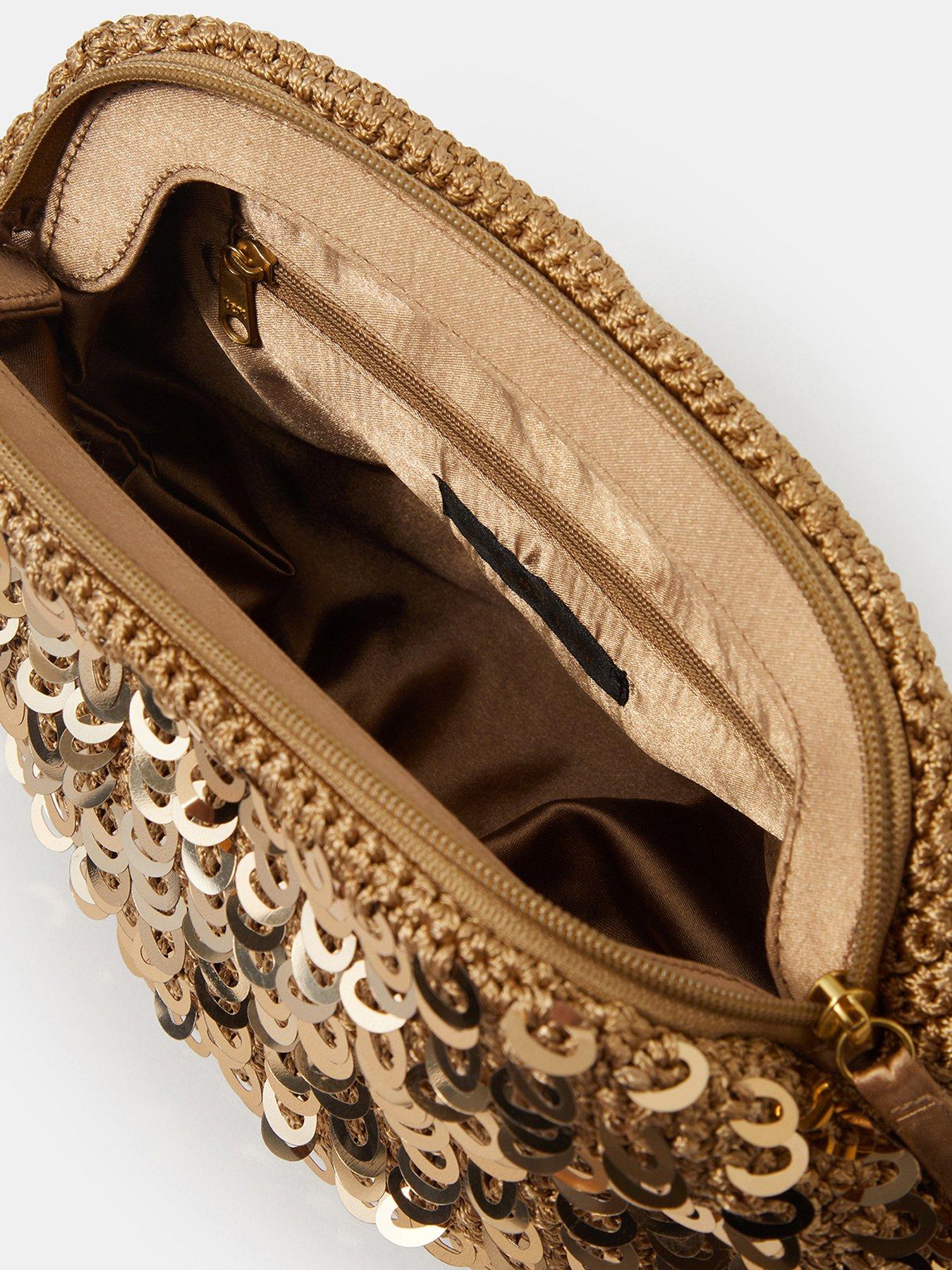 Image 3 of 4 of Accessorize Sequin Weave Clutch