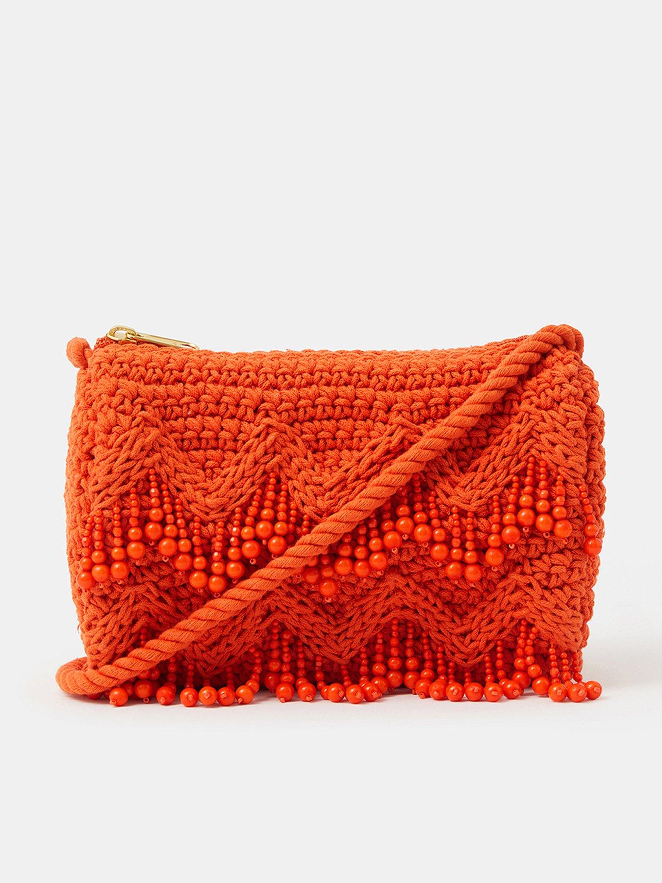 Image 1 of 5 of Accessorize Beaded Macram&atilde;&copy; Crossbody Bag