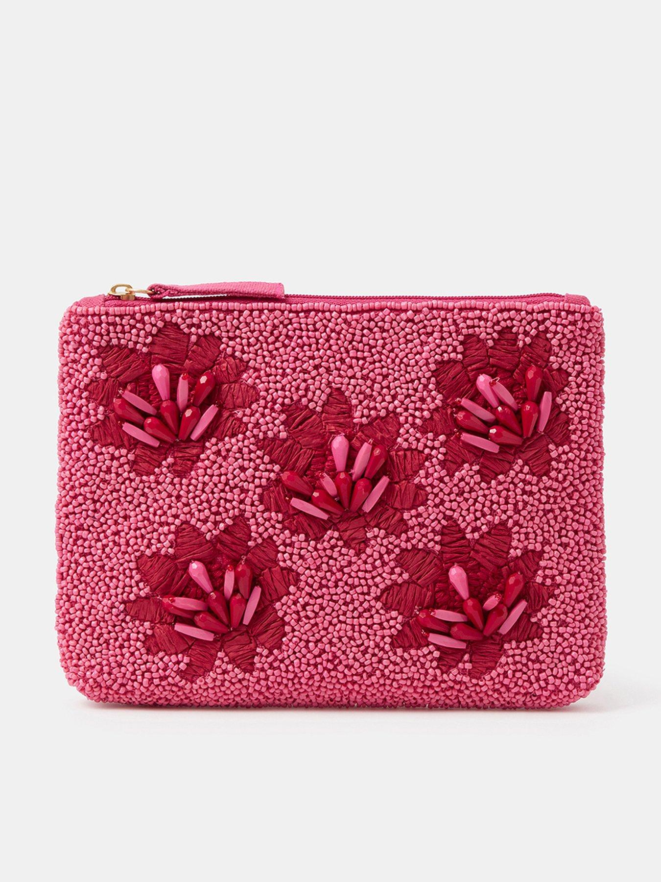 Accessorize Floral Beaded Pouch