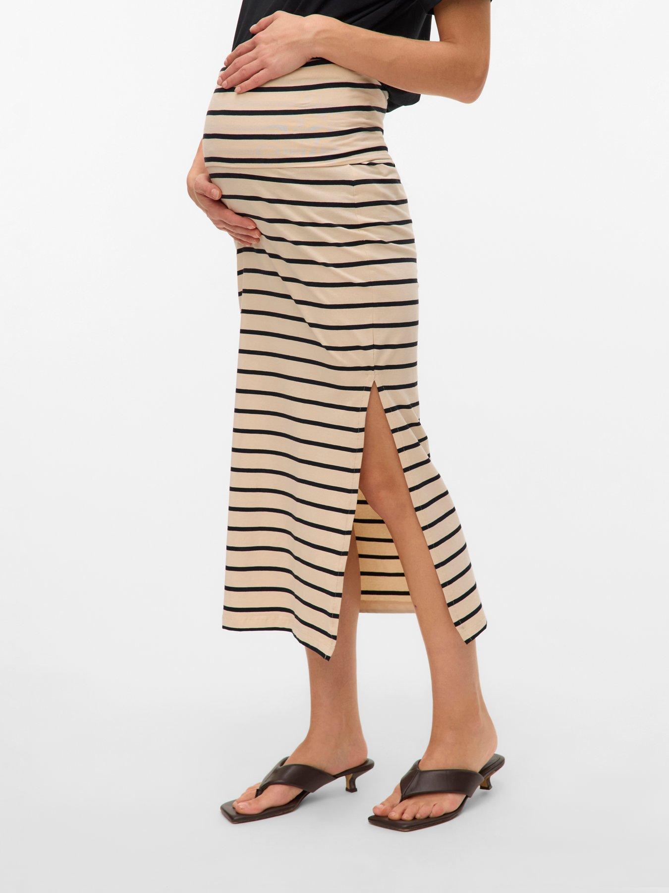 Mamalicious Maternity Tube Maxi Skirt, French Oak, Size M, Women
