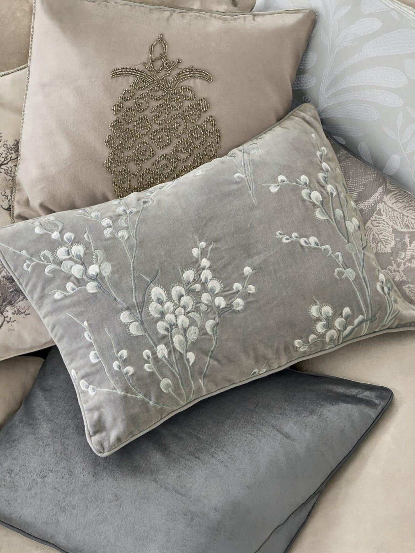 Laura Ashley Pussy Willow Embriodered Feather Filled Cushion 35x50cm