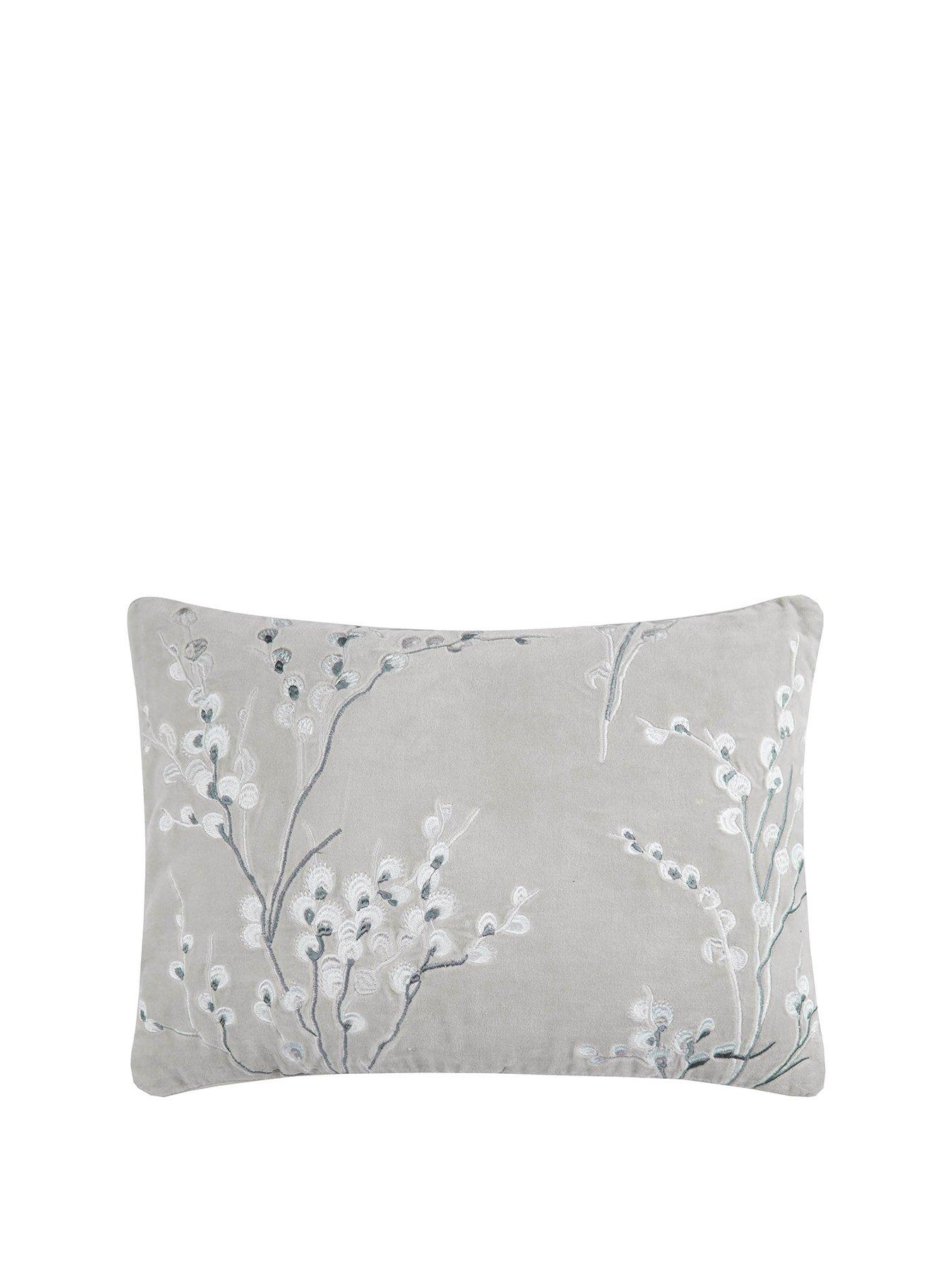 Image 2 of 2 of Laura Ashley Pussy Willow Embriodered Feather Filled Cushion 35x50cm