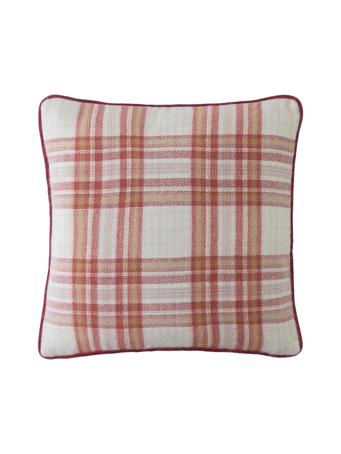 Laura Ashley Padbury Check Microfibre Filled Cushion 45x45cm