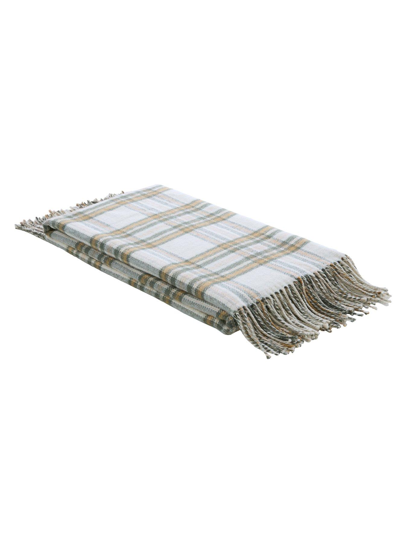 Image 3 of 5 of Laura Ashley Padbury Check Throw 150cm x 200cm Olive