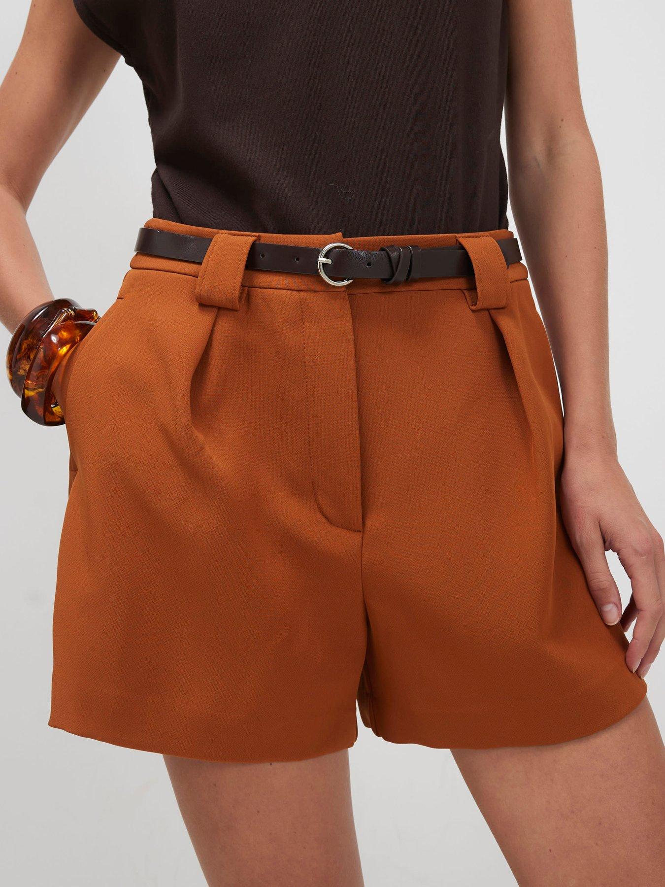 Image 4 of 6 of River Island Core Belted Structured Short - Brown
