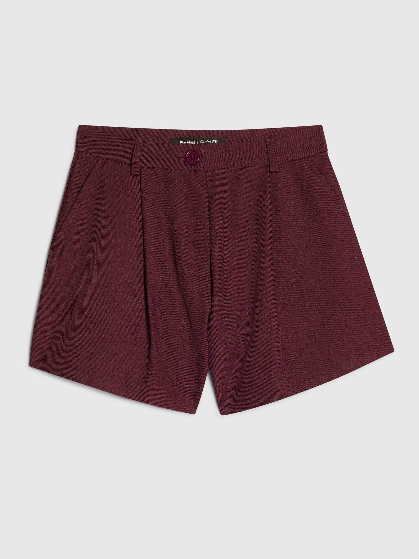 Image 5 of 6 of River Island Women's Structured Tailored Shorts - Purple