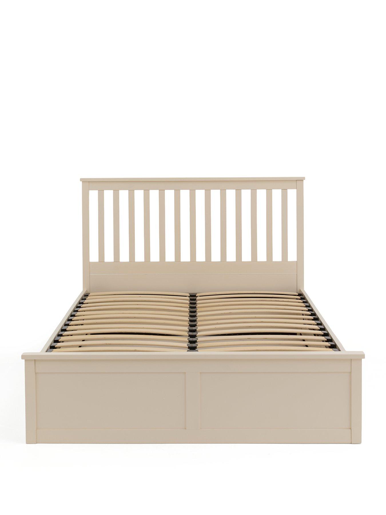 Image 2 of 7 of The Very Collection Dawson Lift Up Ottoman Storage Wooden Bed Frame with Mattress Options (Buy &amp; SAVE!) - White