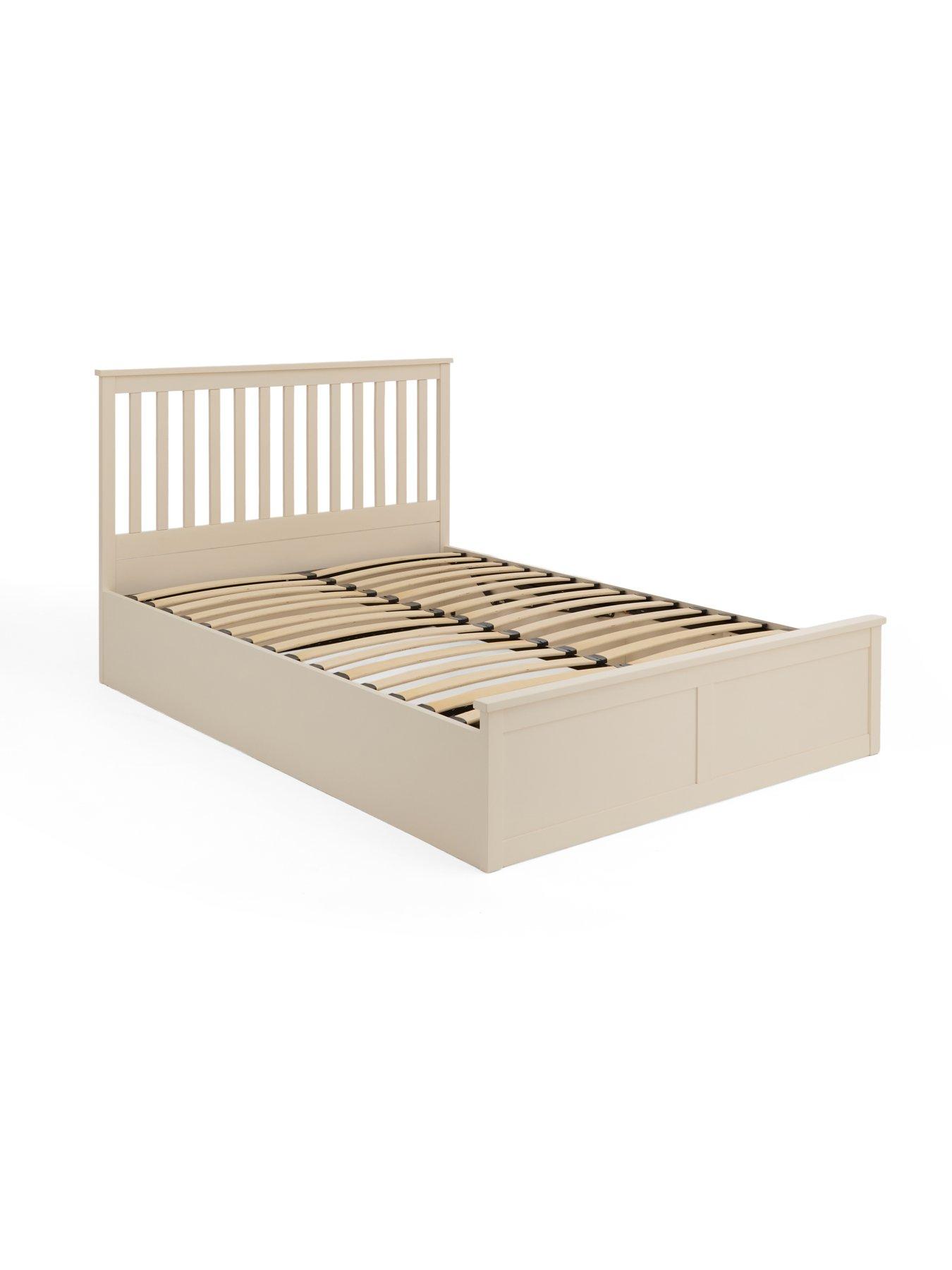 Image 3 of 7 of The Very Collection Dawson Lift Up Ottoman Storage Wooden Bed Frame with Mattress Options (Buy &amp; SAVE!) - White