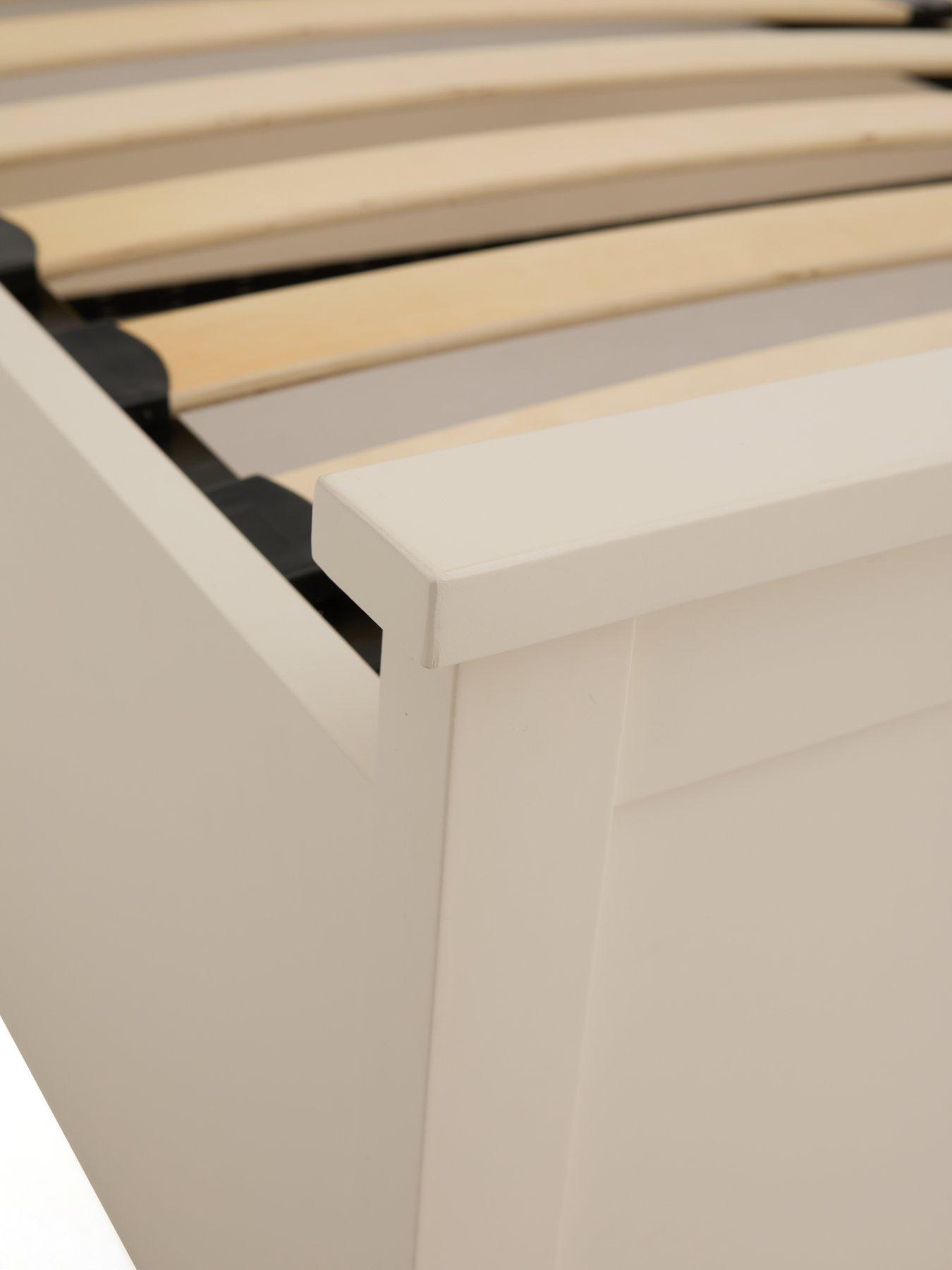 Image 6 of 7 of The Very Collection Dawson Lift Up Ottoman Storage Wooden Bed Frame with Mattress Options (Buy &amp; SAVE!) - White