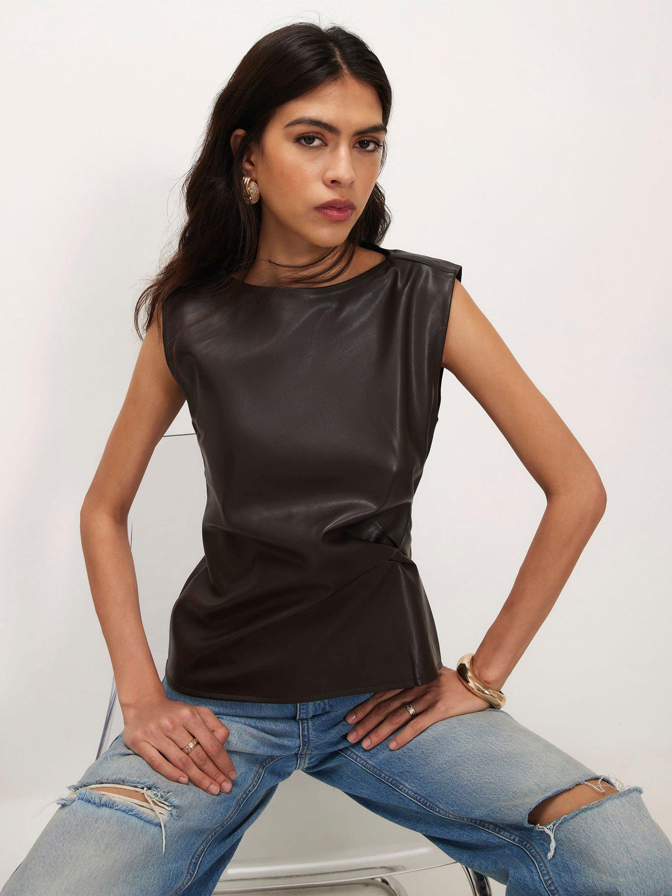 River Island Ruched Side Sleeveless Top