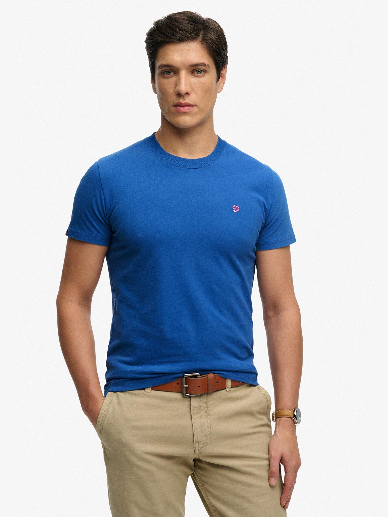 Image 1 of 6 of Superdry Essential Sdco Logo Embroidered T-shirt - Blue