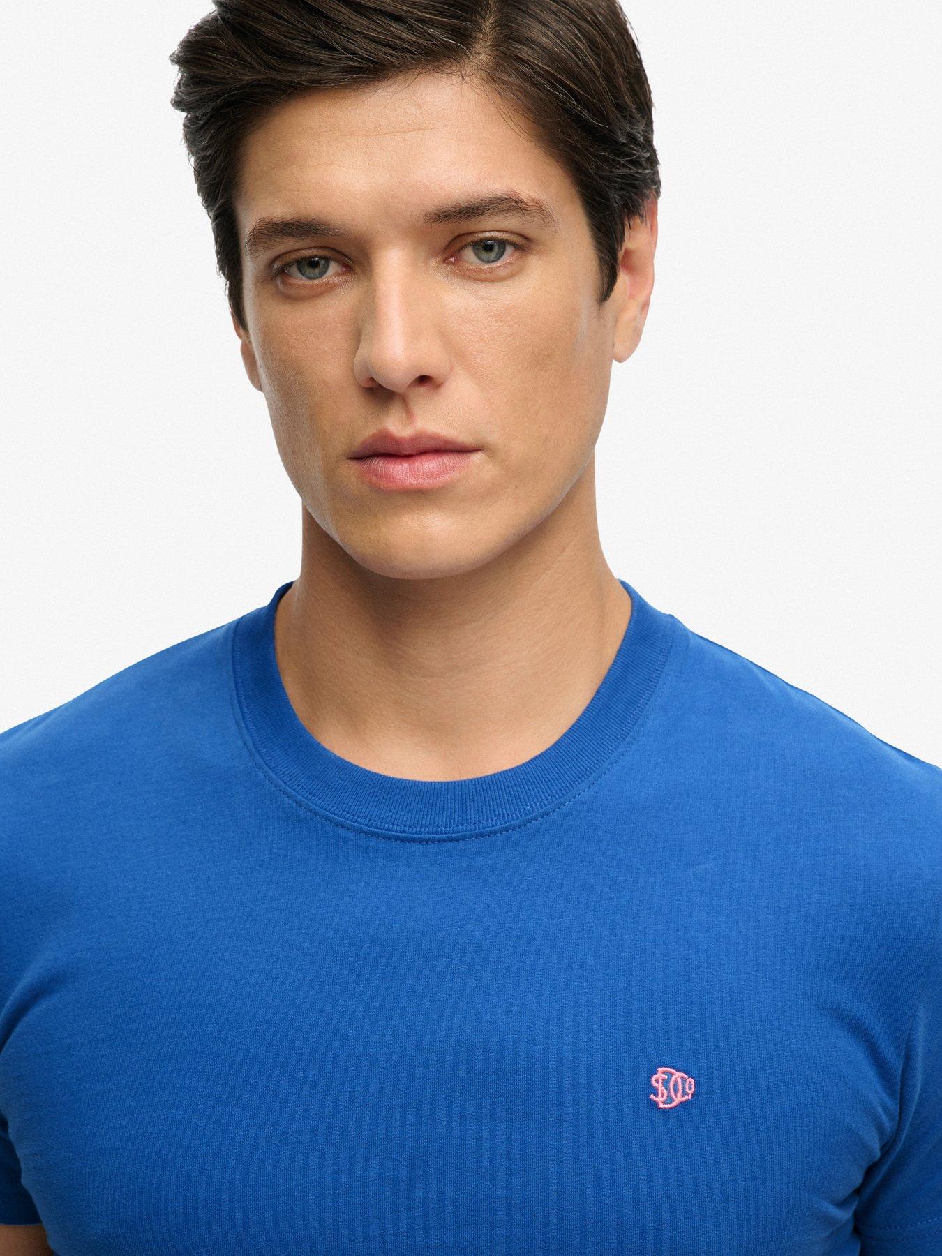 Image 4 of 6 of Superdry Essential Sdco Logo Embroidered T-shirt - Blue