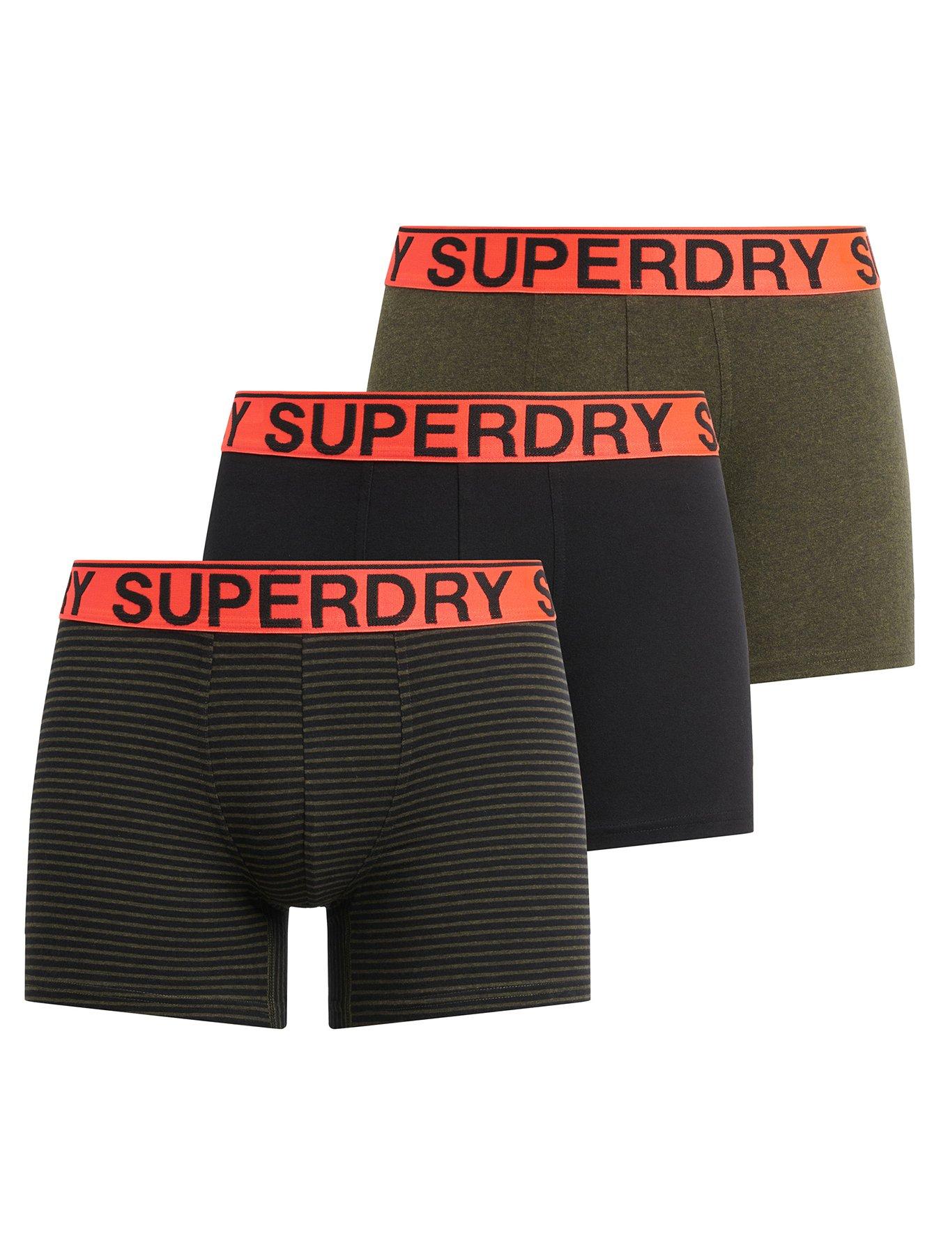 Superdry Boxer Triple Pack, Black, Size S, Men