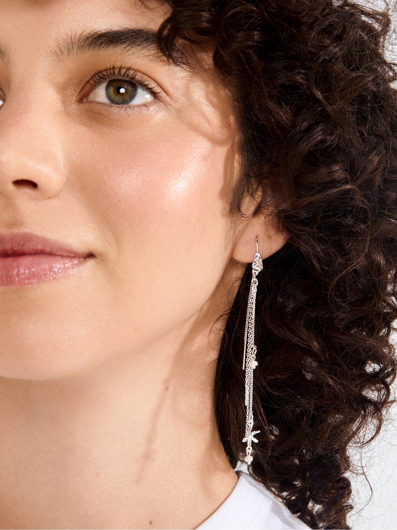 Image 3 of 4 of Pilgrim PRISM earrings silver-plated