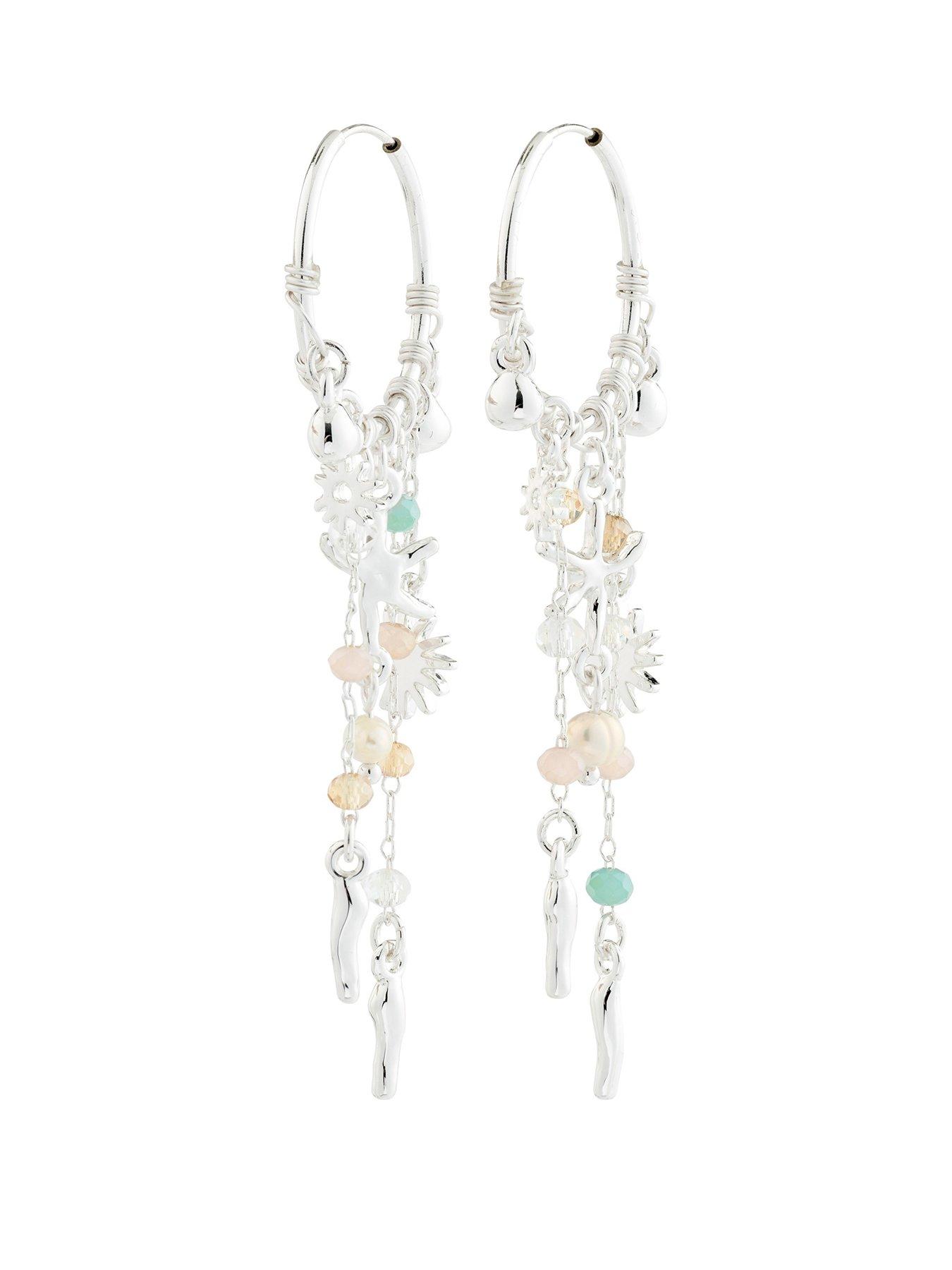 Pilgrim PRISM hoop earrings silver-plated