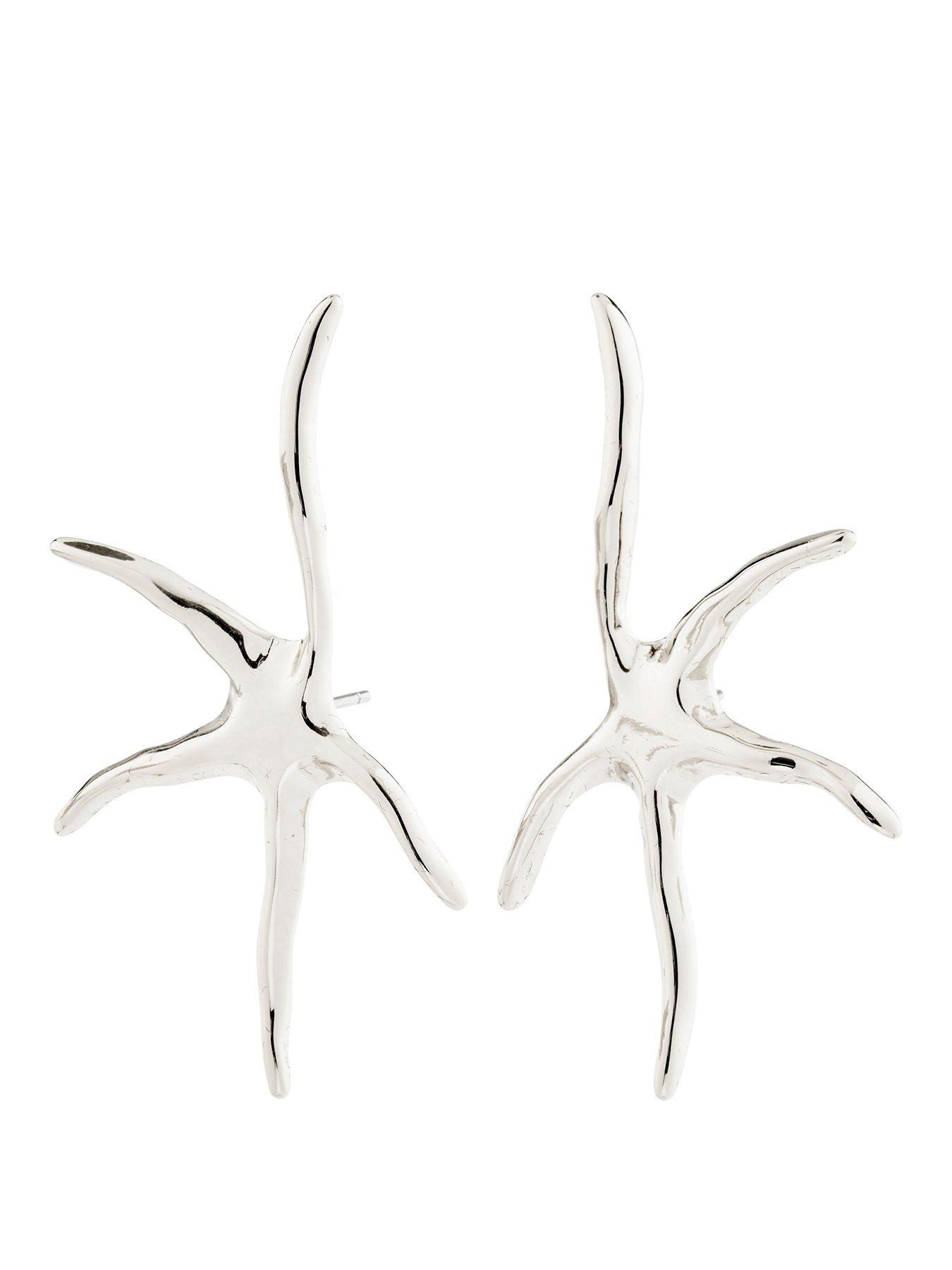 Pilgrim Prism Earrings Silver-Plated