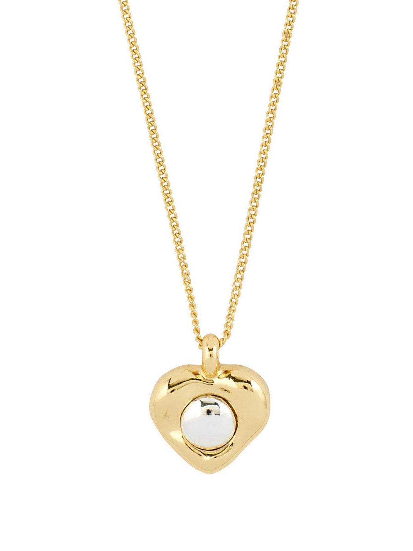 Pilgrim NOVA heart necklace gold-plated, One Colour, Women