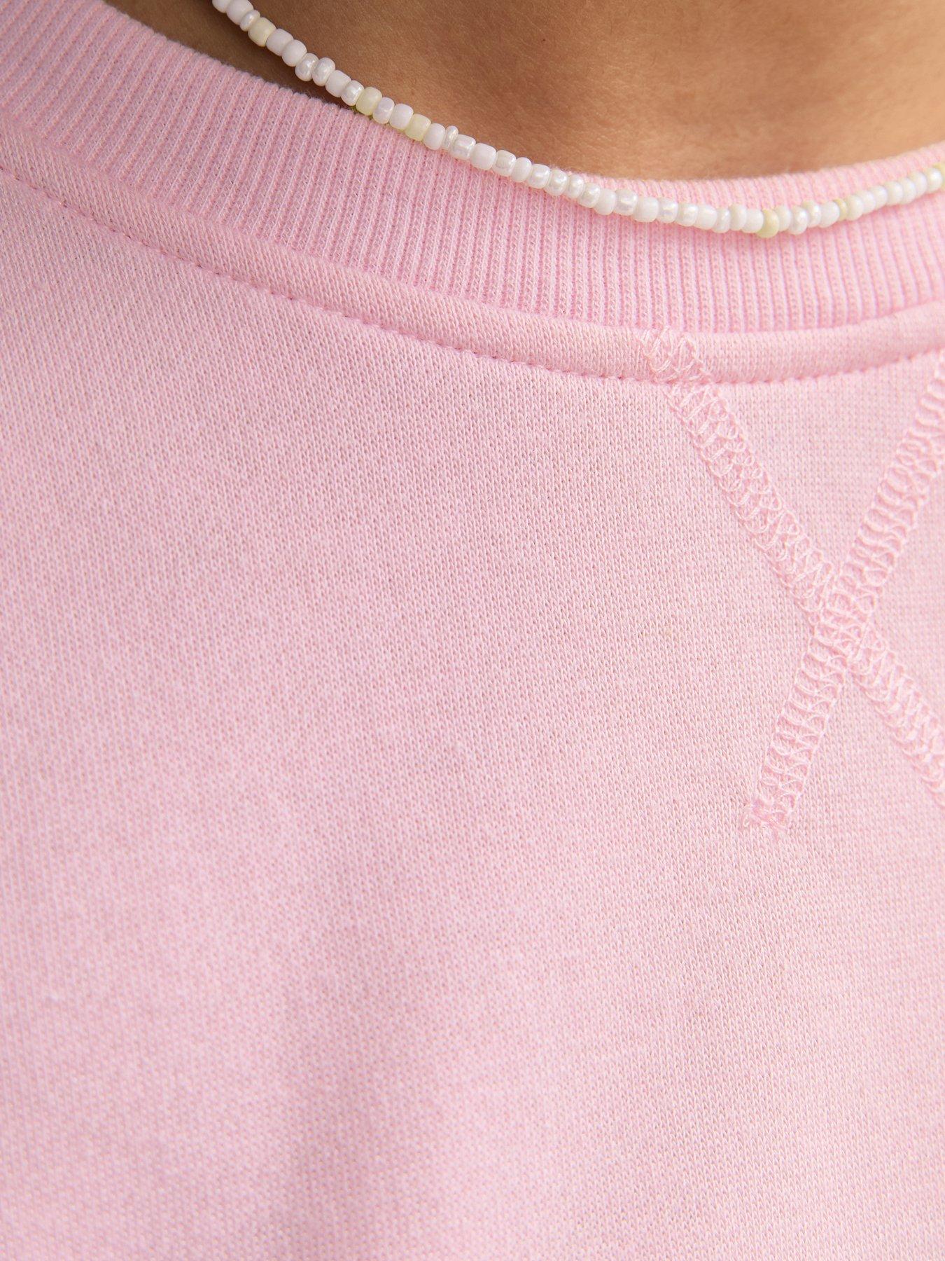 Image 5 of 5 of New Look 915 Girls Short Sleeve Sweatshirt Top - Light Pink