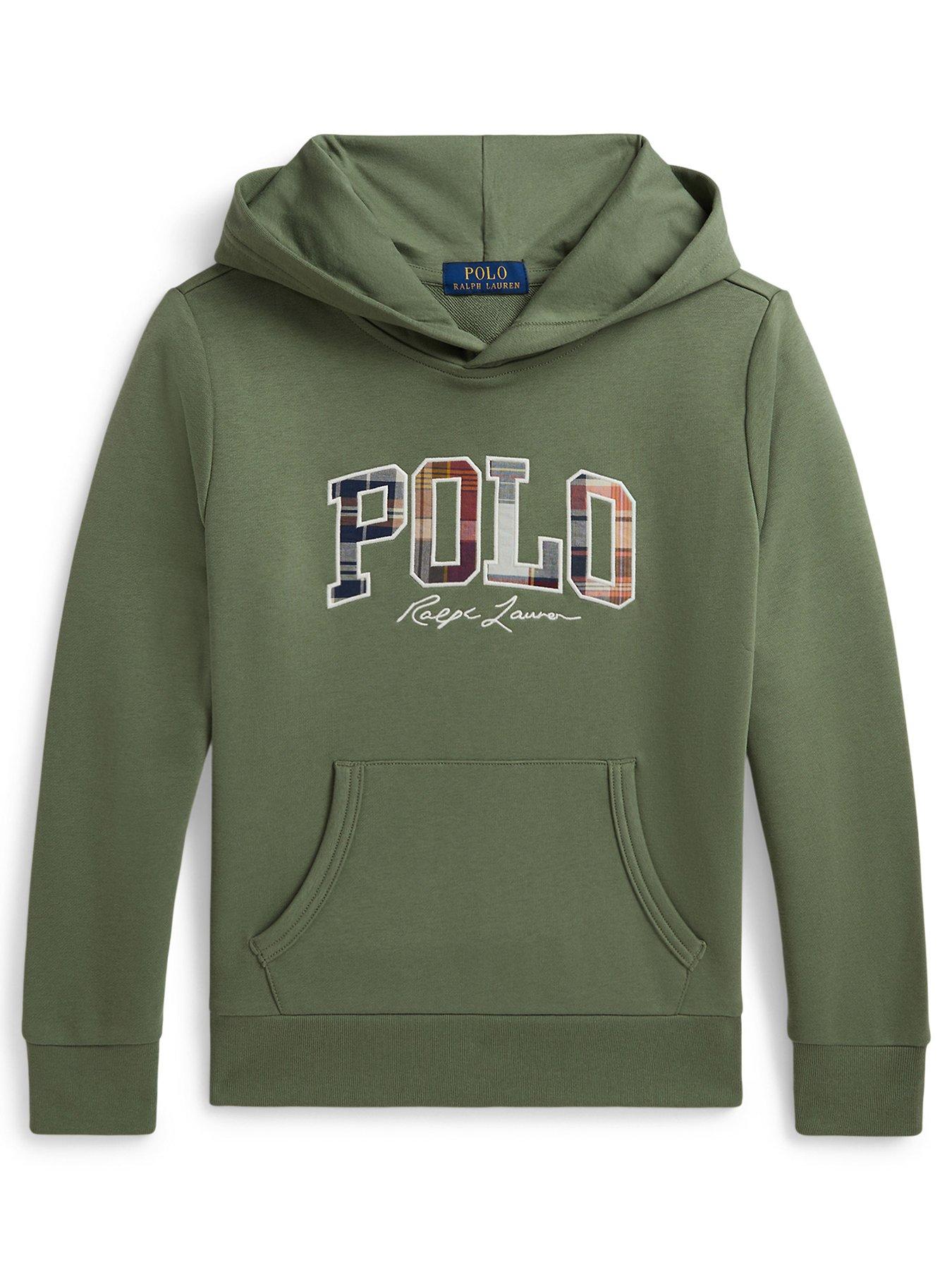 Polo Ralph Lauren Boys Polo Logo Hoodie- Green