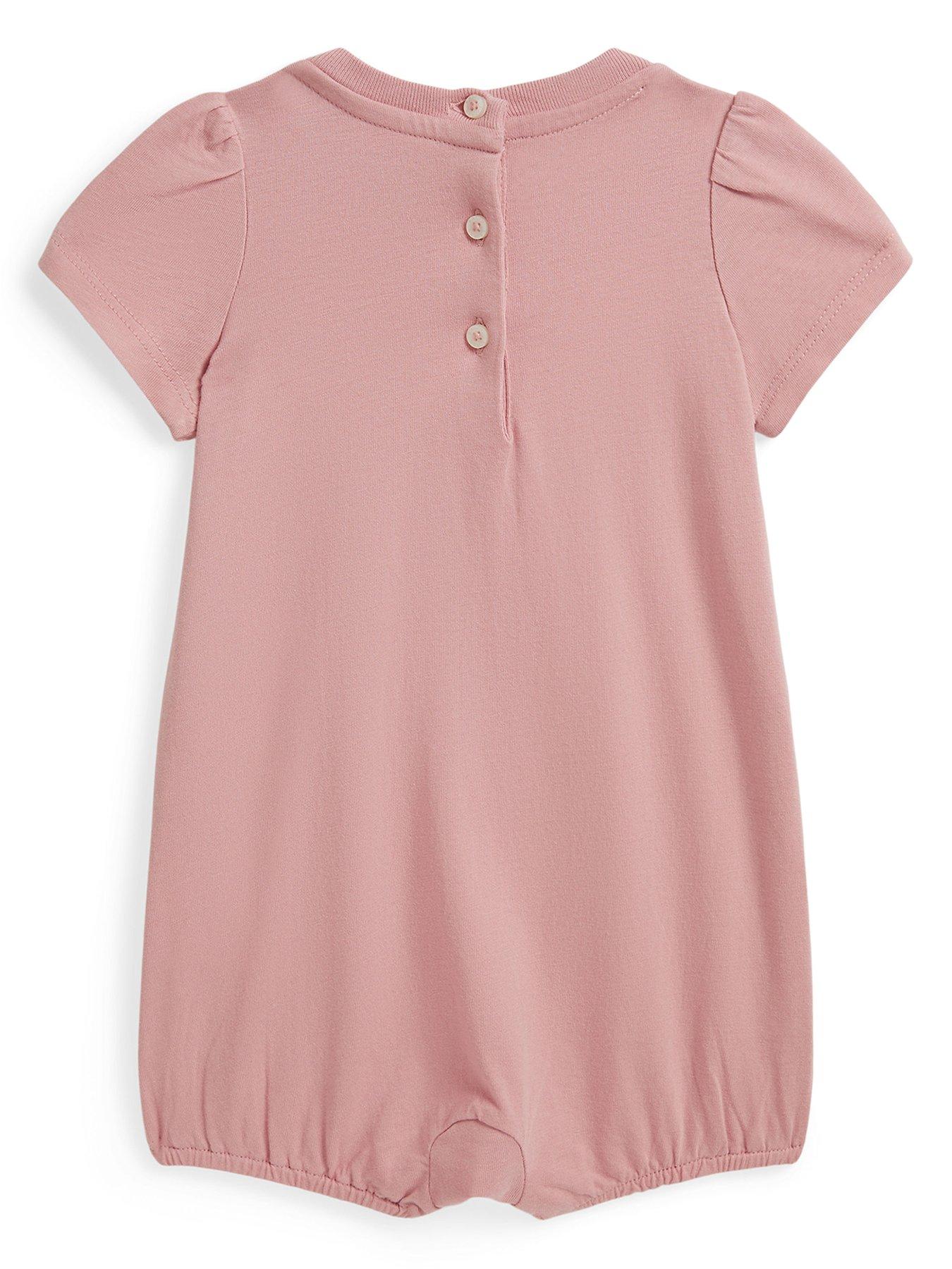Image 2 of 3 of Polo Ralph Lauren Baby Girls Romper - Pink