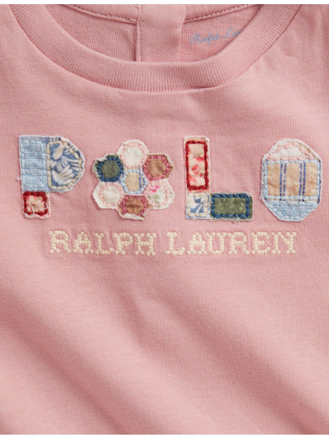 Image 3 of 3 of Polo Ralph Lauren Baby Girls Romper - Pink