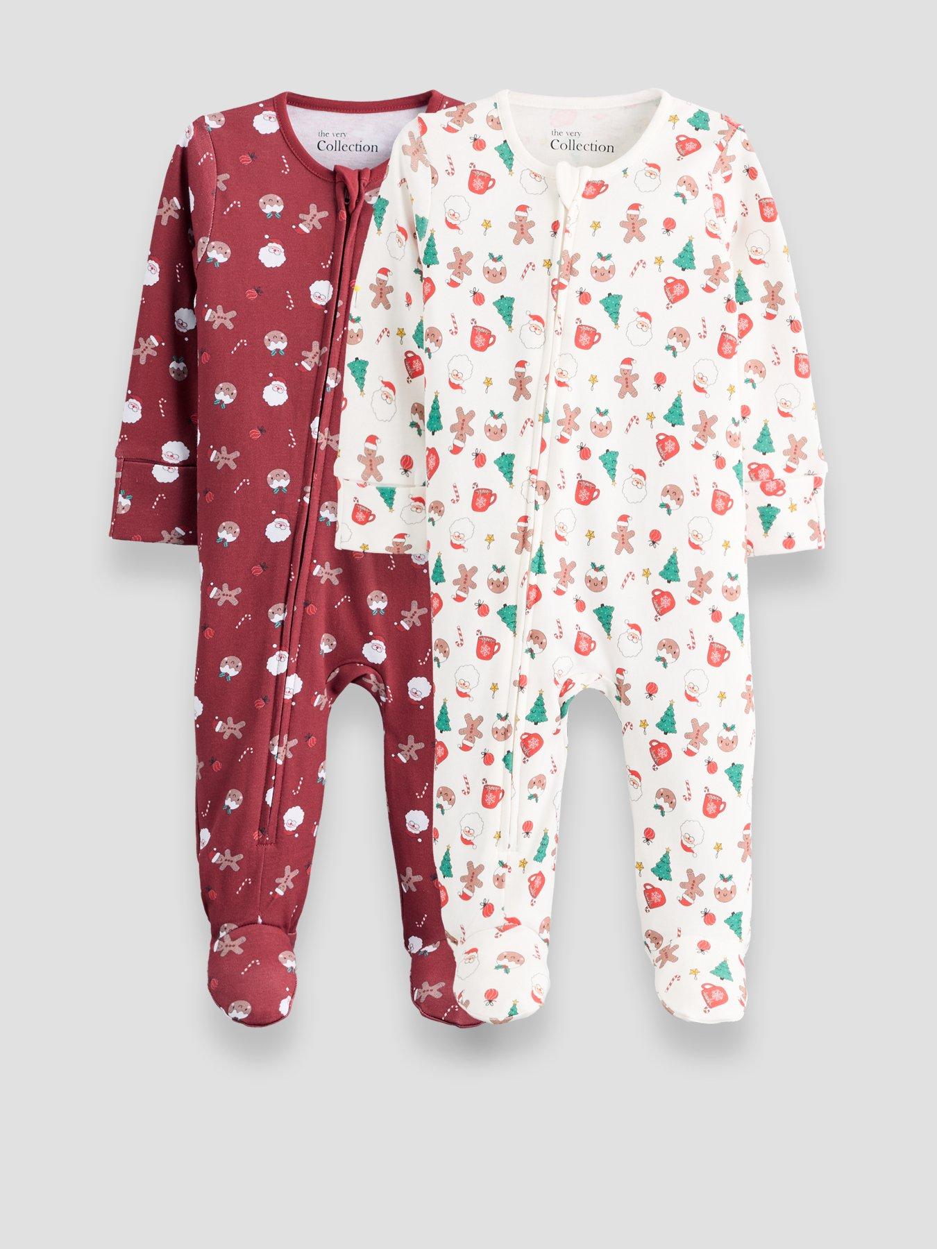 Image 1 of 5 of The Very Collection Boys 2 Pack Zip Through Footed Sleepsuits (Newborn - 24 months)&nbsp;- Multi