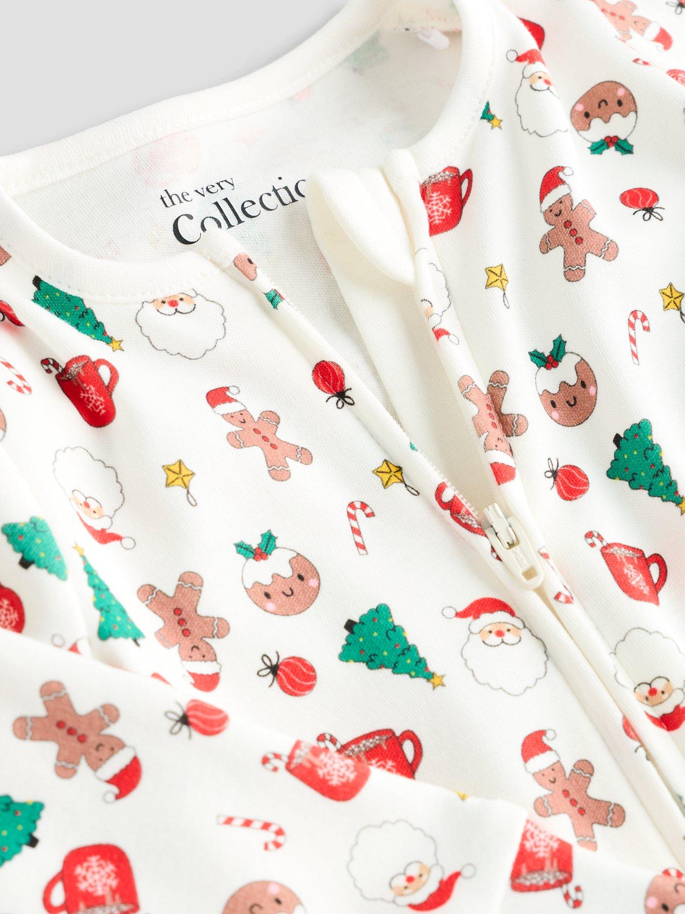 Image 4 of 5 of The Very Collection Boys 2 Pack Zip Through Footed Sleepsuits (Newborn - 24 months)&nbsp;- Multi