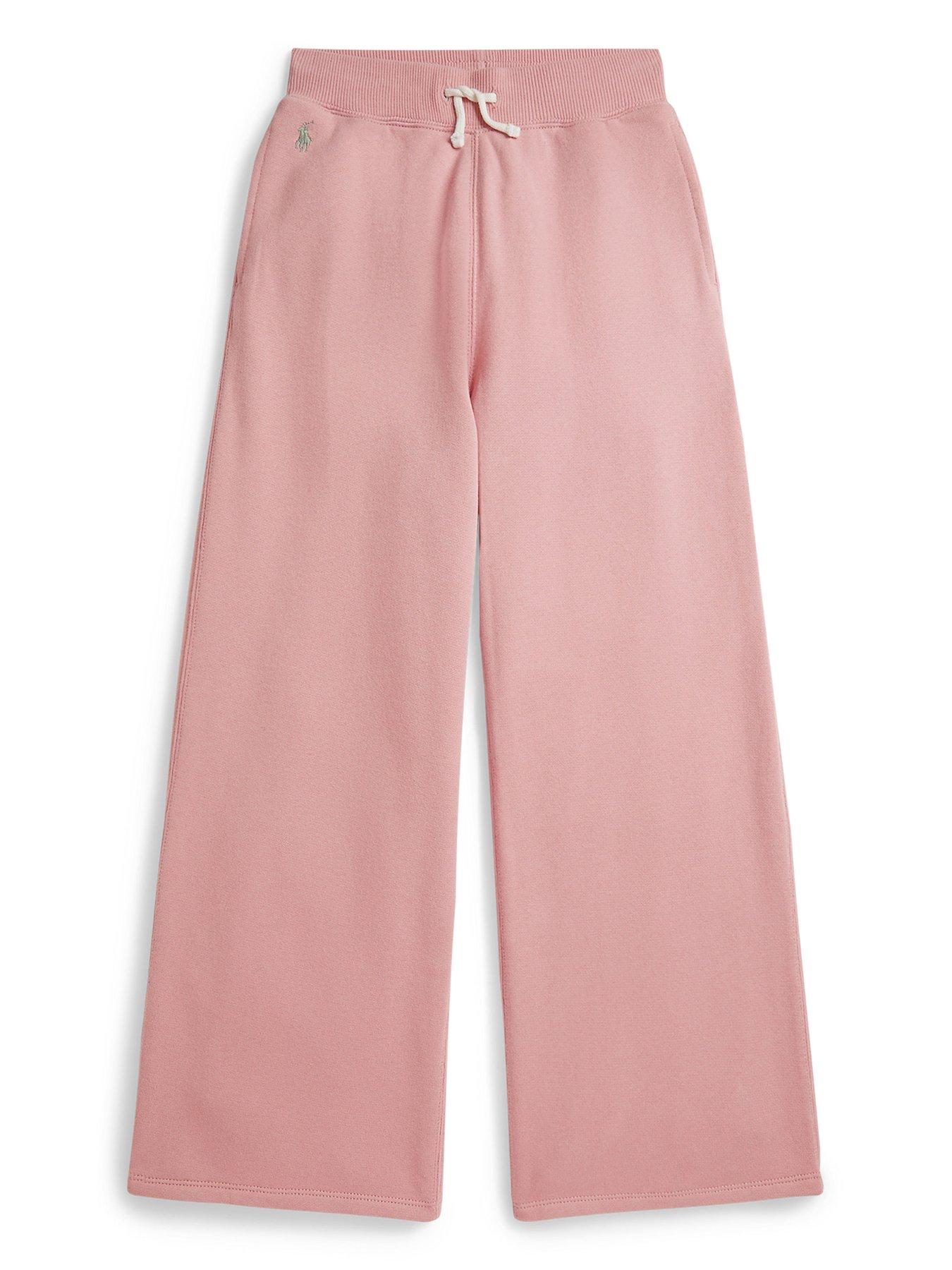 Polo Ralph Lauren Girls Wide Leg Sweat Pants - Pink