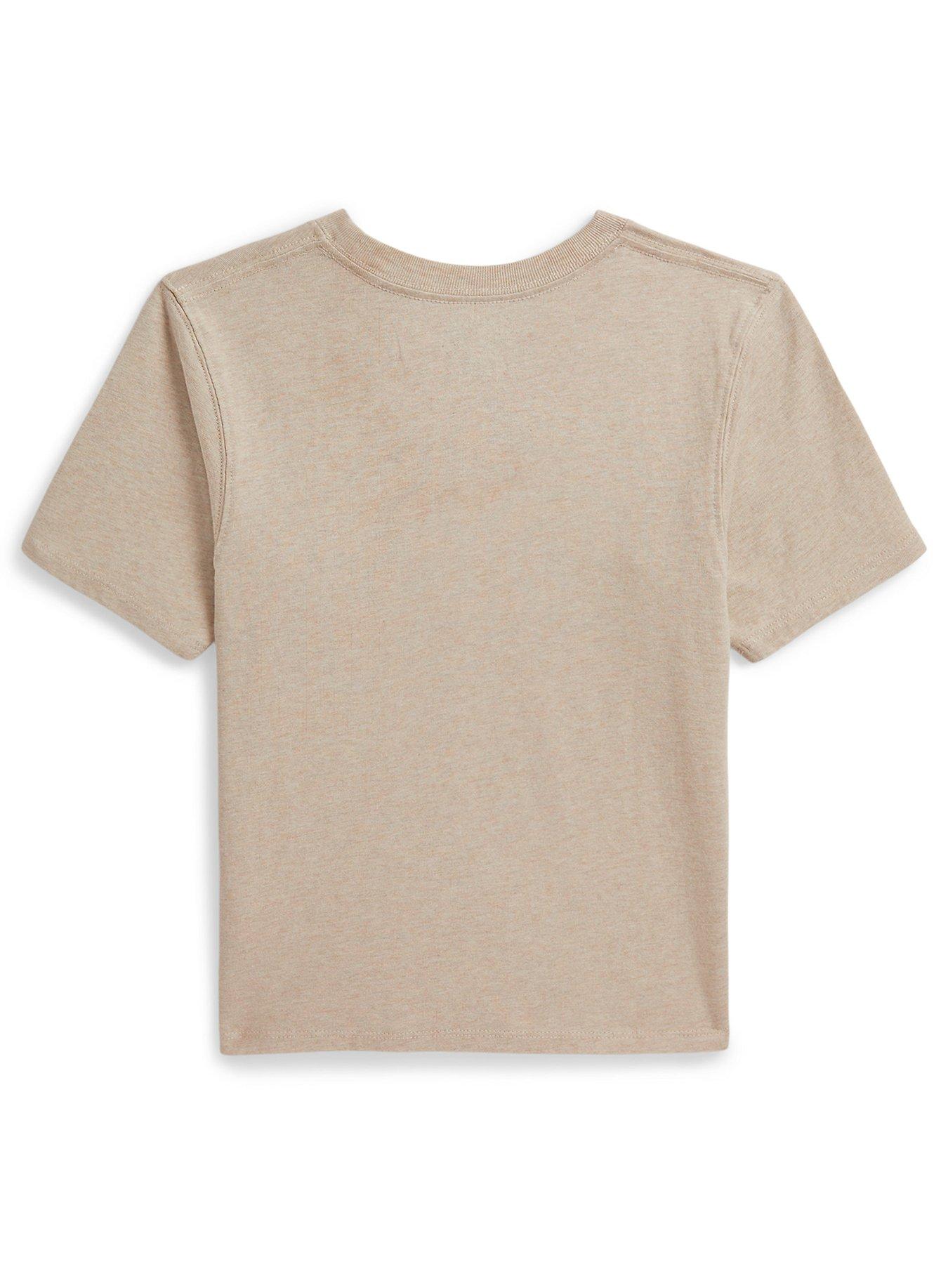 Image 2 of 2 of Polo Ralph Lauren Girls Flag Short Sleeve T-Shirt - Cream