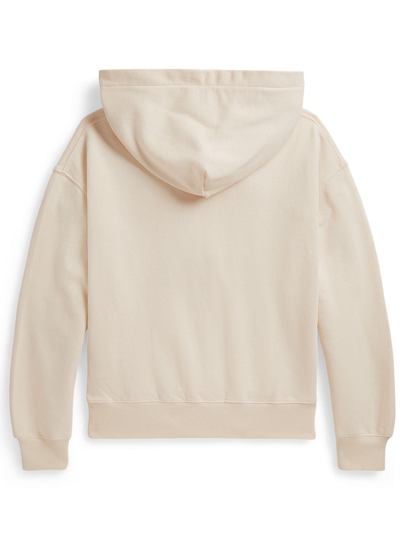 Image 2 of 2 of Polo Ralph Lauren Girls Bear Hoodie - Cream