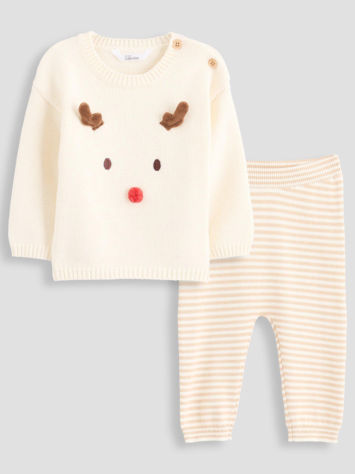 Image 1 of 5 of The Very Collection Reindeer Knit Legging Set (3 months - 24 months)