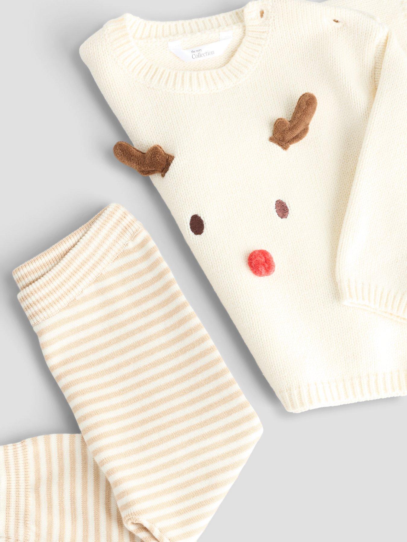 Image 3 of 5 of The Very Collection Reindeer Knit Legging Set (3 months - 24 months)