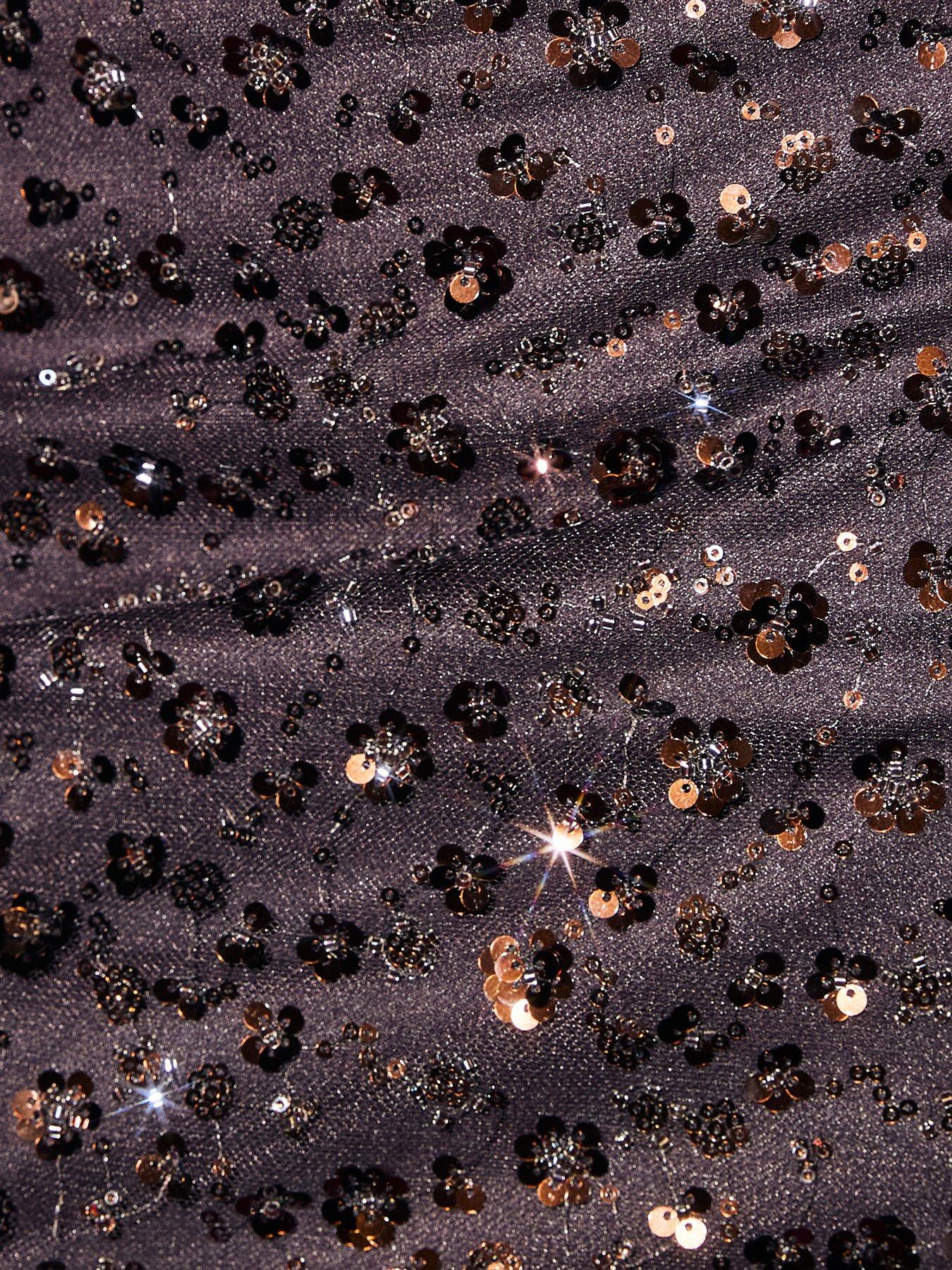 Image 5 of 5 of New Look 915 Girls Sequin Embellished Skort - Dark Brown