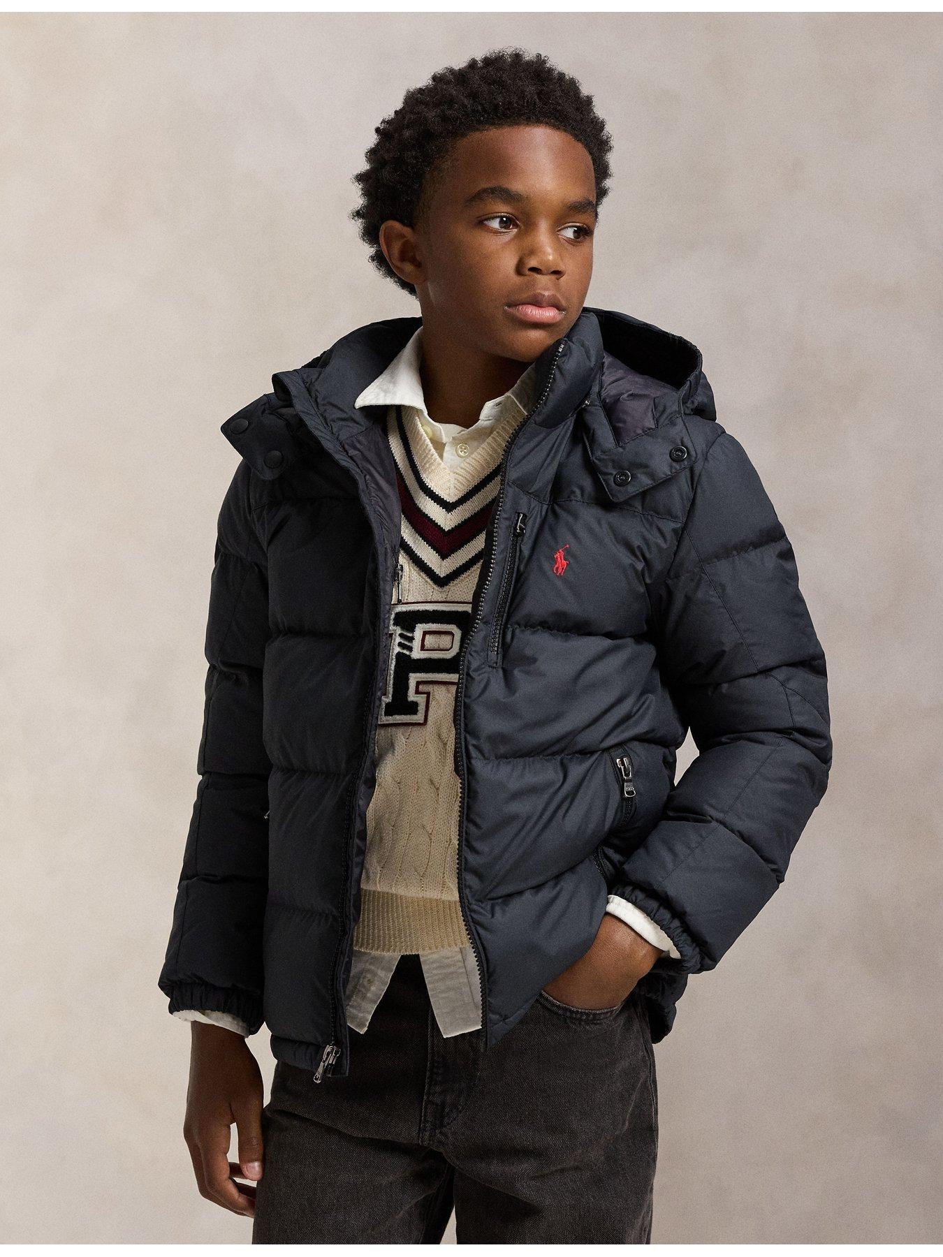 Polo Ralph Lauren Boys Kids' Down Medium Puffer Jacket - Polo Black - 8-9Y/M - Image 7