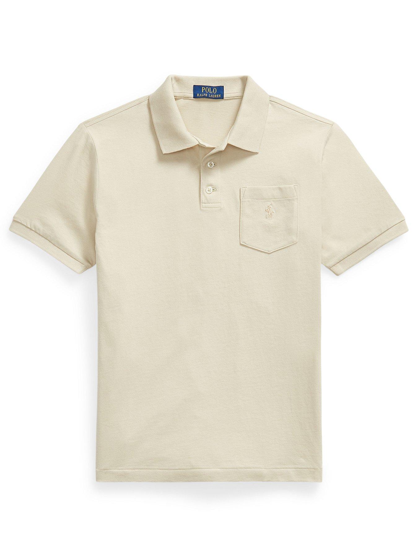 Polo Ralph Lauren Boys Pocket Detail Short Sleeve Shirt - Beige