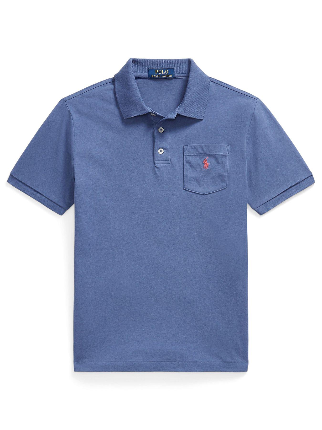 Polo Ralph Lauren Boys Pocket Detail Short Sleeve Shirt - Blue