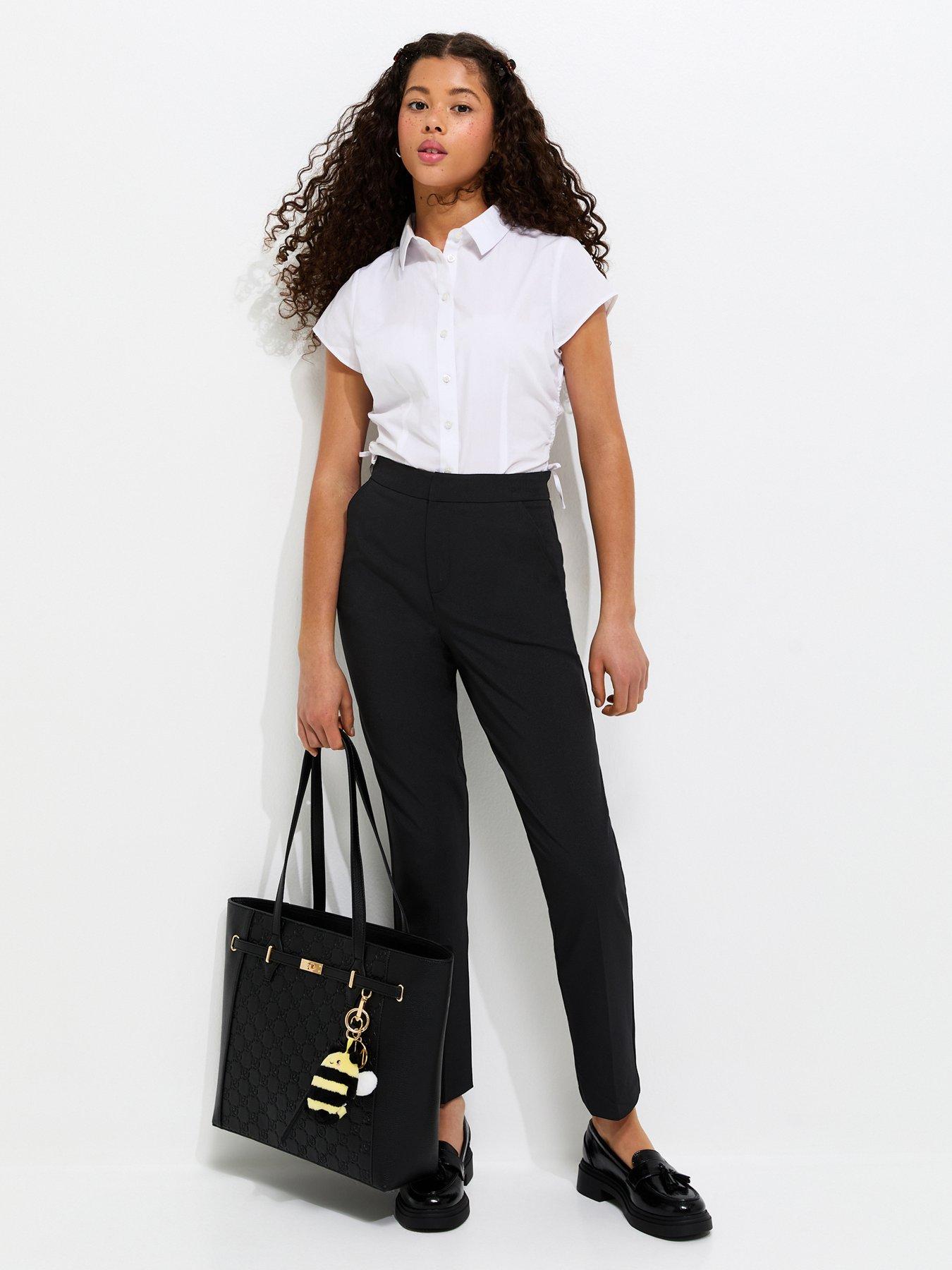 New Look 915 Girls Black Slim Fit School Trousers