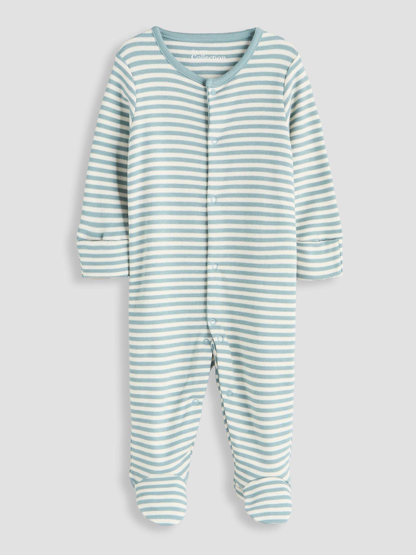 Image 2 of 5 of The Very Collection Boys 3 Pack Woodland Print Popper Sleepsuits - Multi