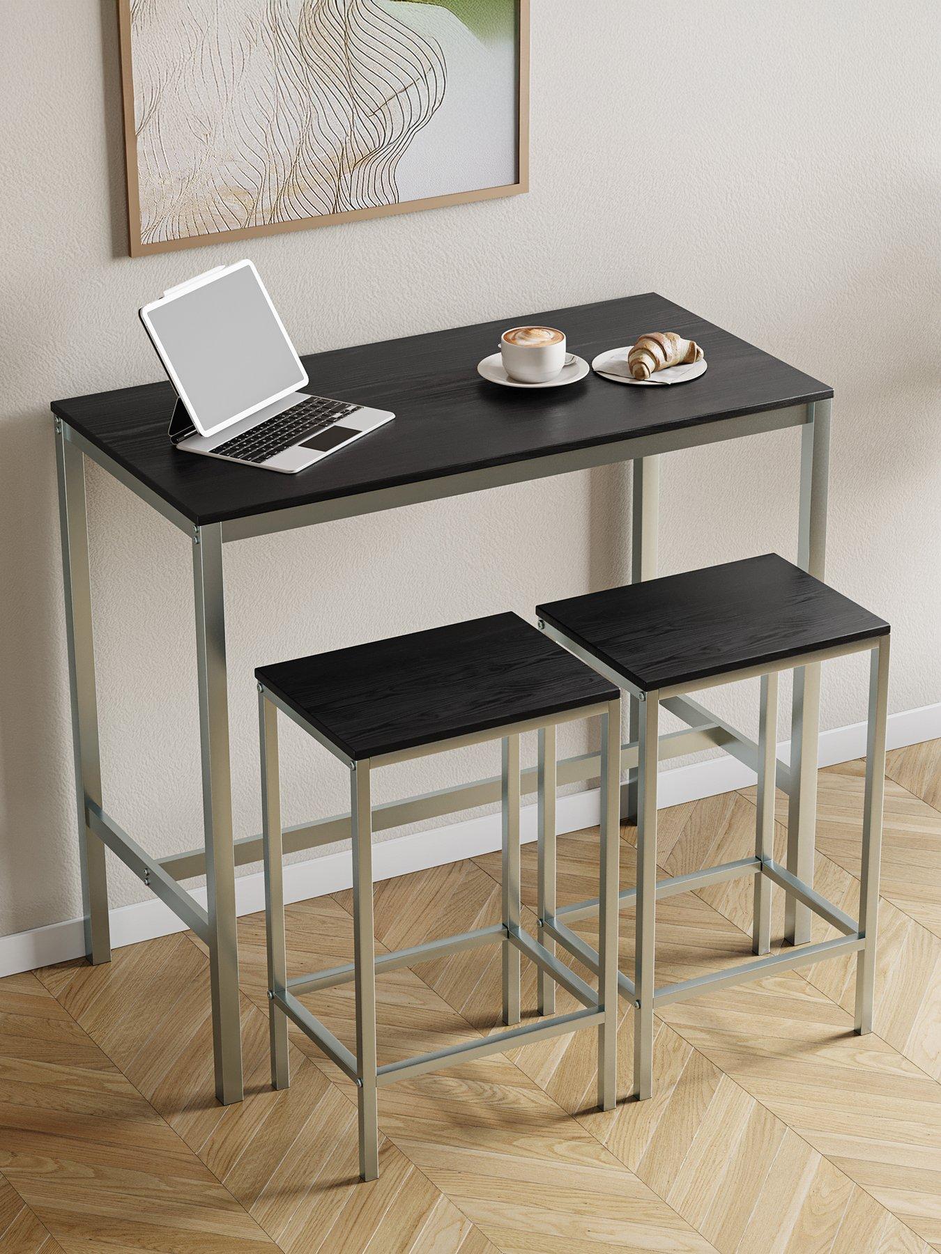 Vida Designs Roslyn 2 Seater Bar Table Set In Black