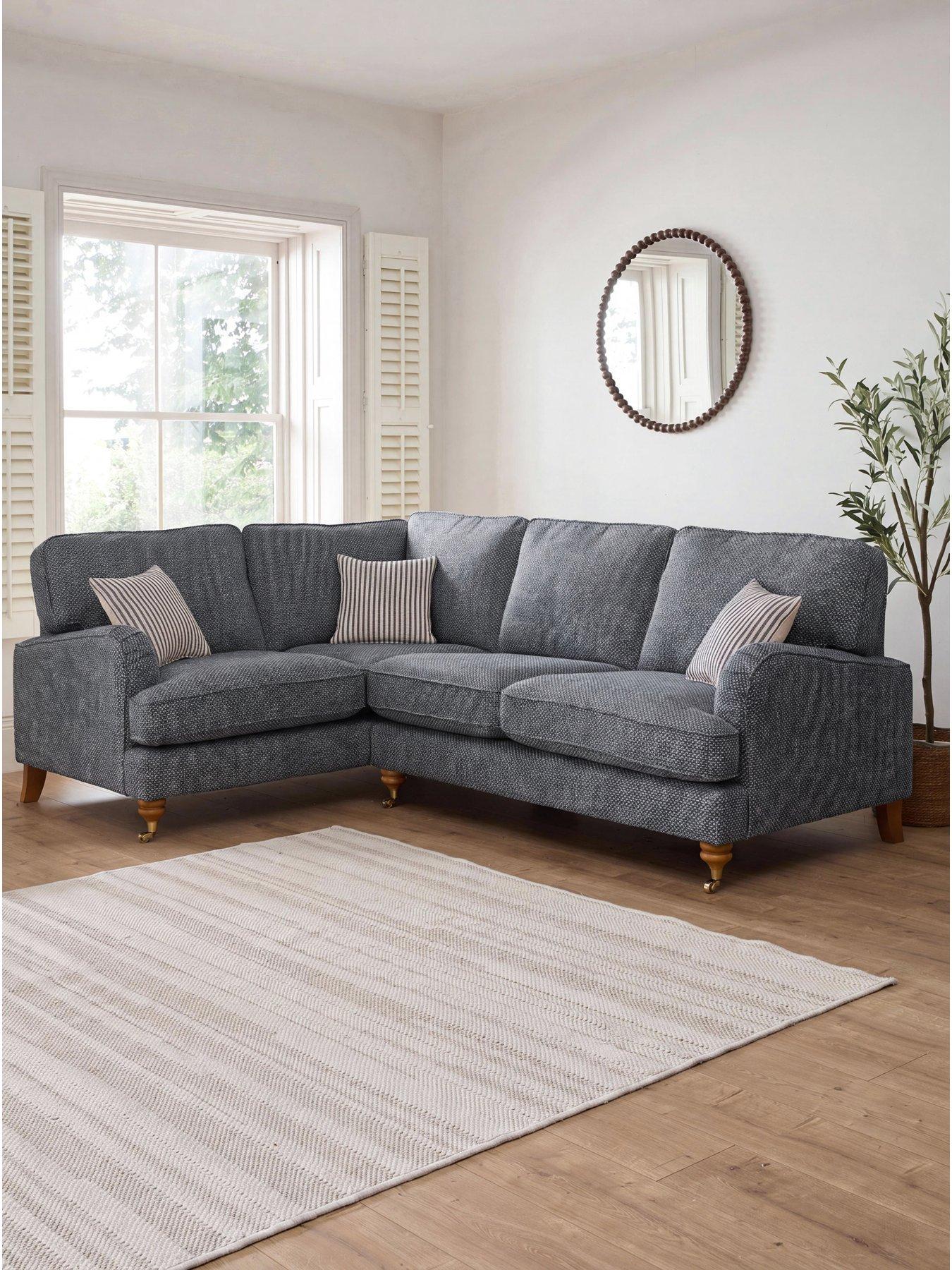 Image 1 of 7 of The Very Collection Bay Plain Left Hand Double Arm Corner Group Sofa - Made to Order in the UK