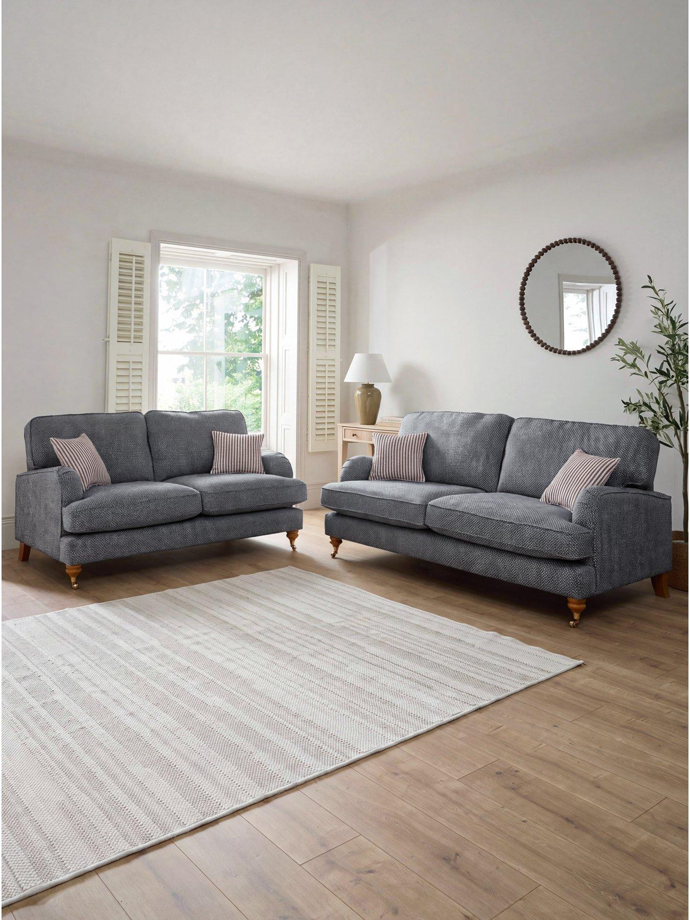 Image 1 of 7 of The Very Collection Bay Plain 3 Seater + 2 Seater Sofa Set (Buy &amp; SAVE!) - Made to Order in the UK